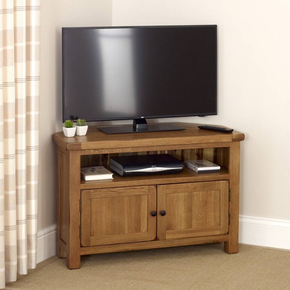 Rustic Oak Corner Tv Unit – To Fit Tv's Up To 44" For Rustic Oak Tv Stands (View 11 of 15)