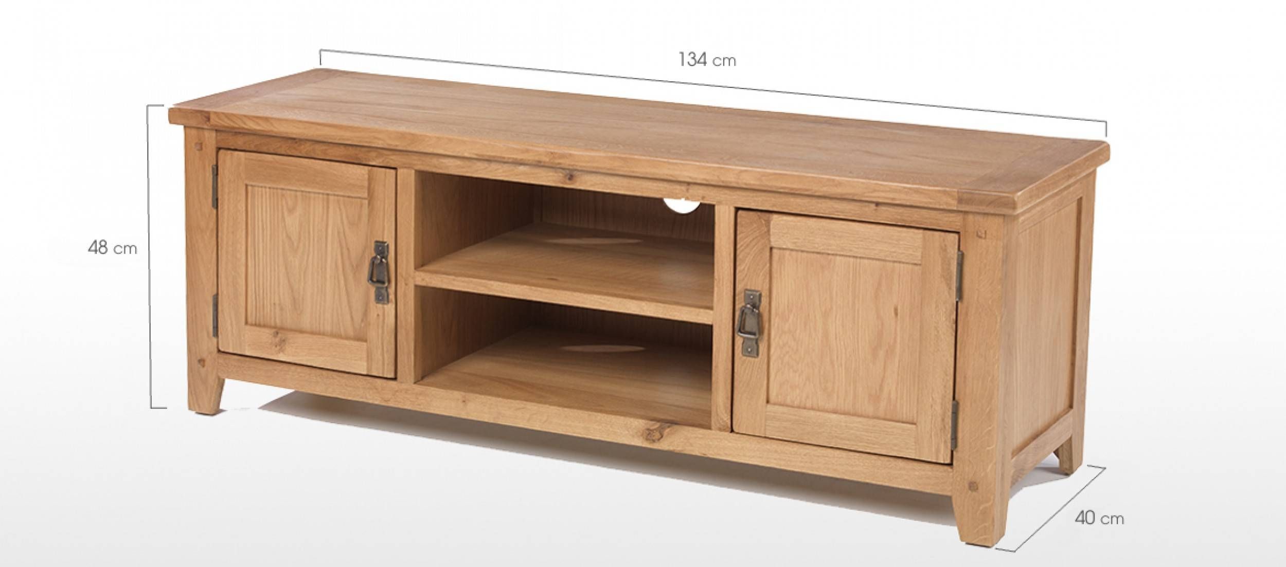 Rustic Oak Plasma Tv Stand | Quercus Living Pertaining To Rustic Oak Tv Stands (View 3 of 15)