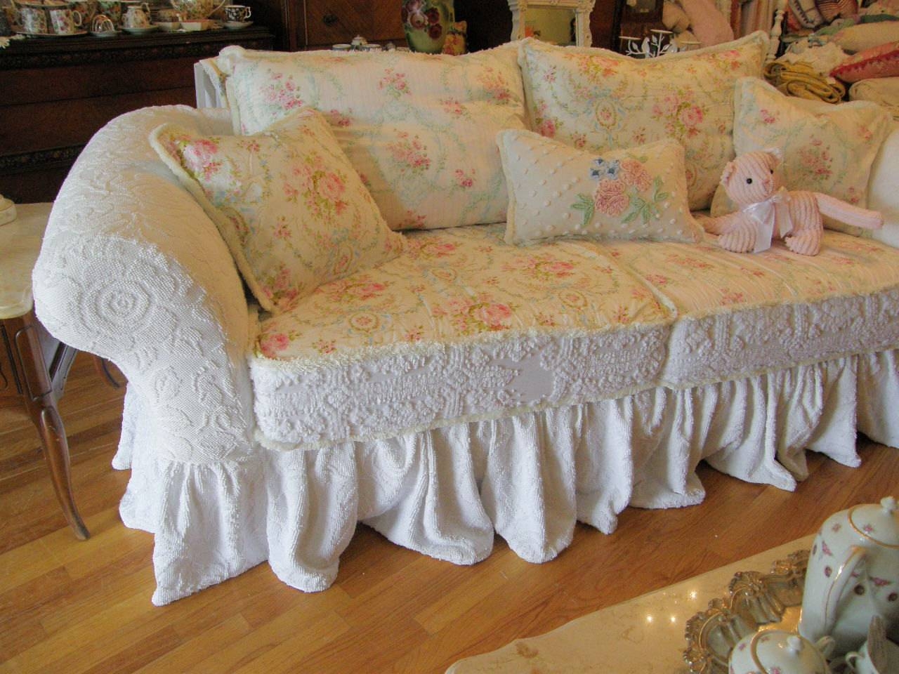 Shabby Chic Sofas Intended For Shabby Chic Sofa Slipcovers (Photo 1 of 15)