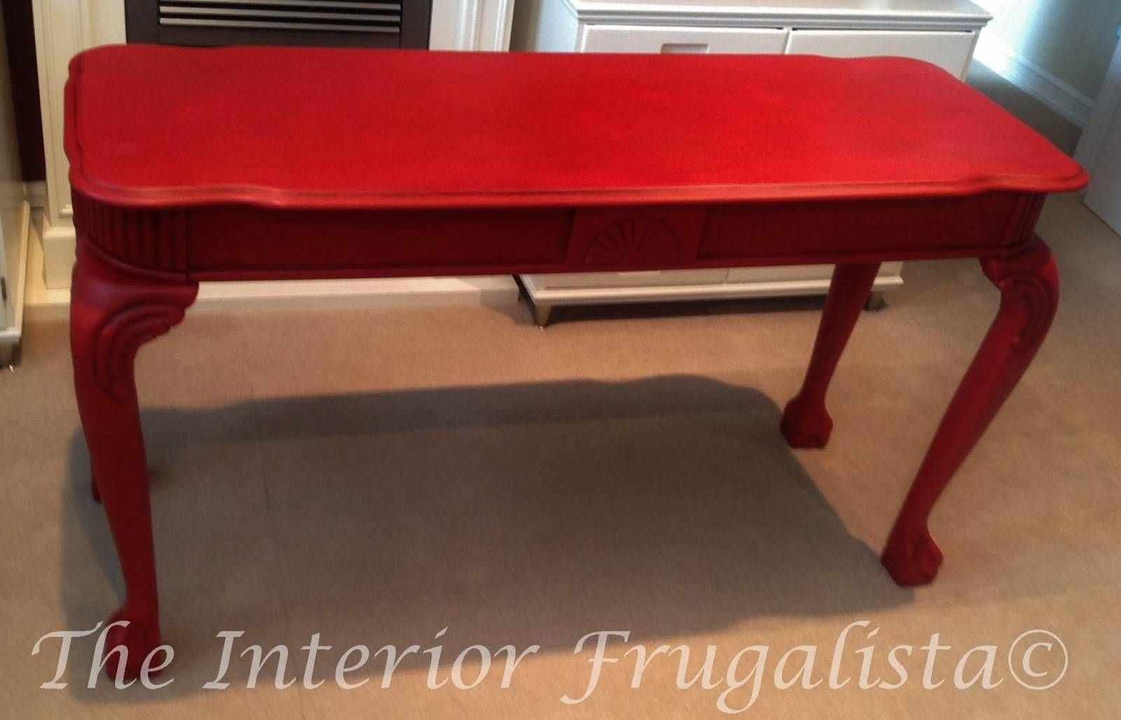 She's A Beauty! | The Interior Frugalista: She's A Beauty! Pertaining To Red Sofa Tables (View 5 of 15)