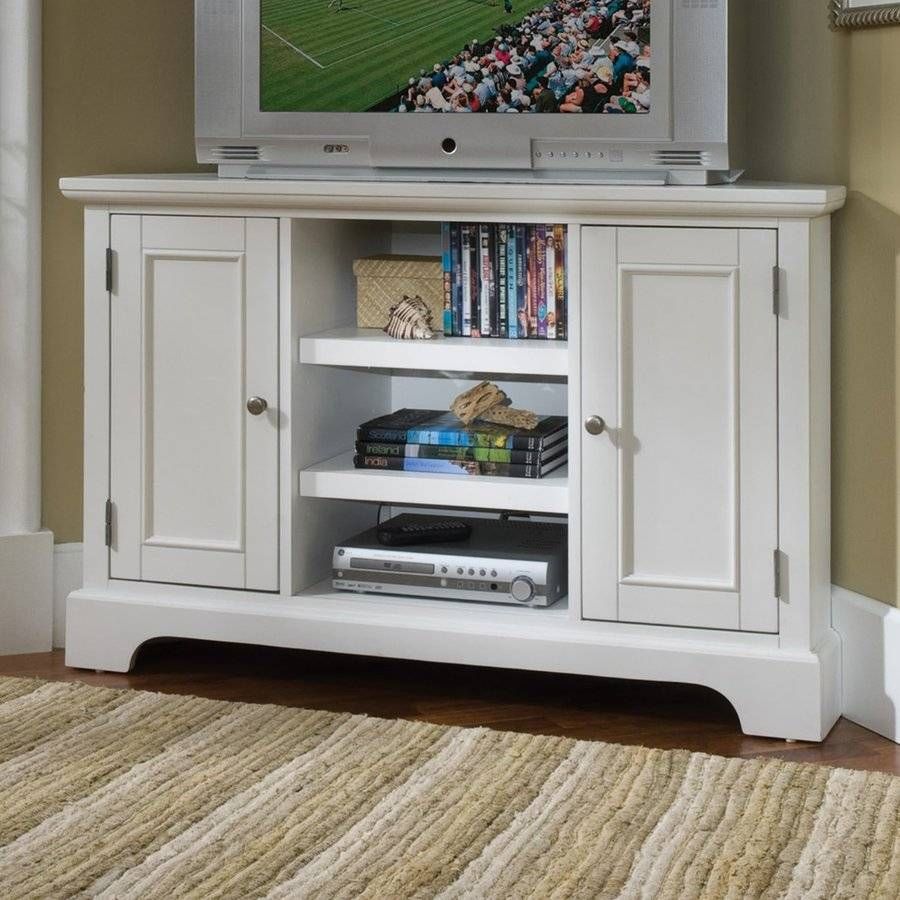 Shop Home Styles Naples Creamy White Tv Stand At Lowes Throughout White Small Corner Tv Stands (View 13 of 15)
