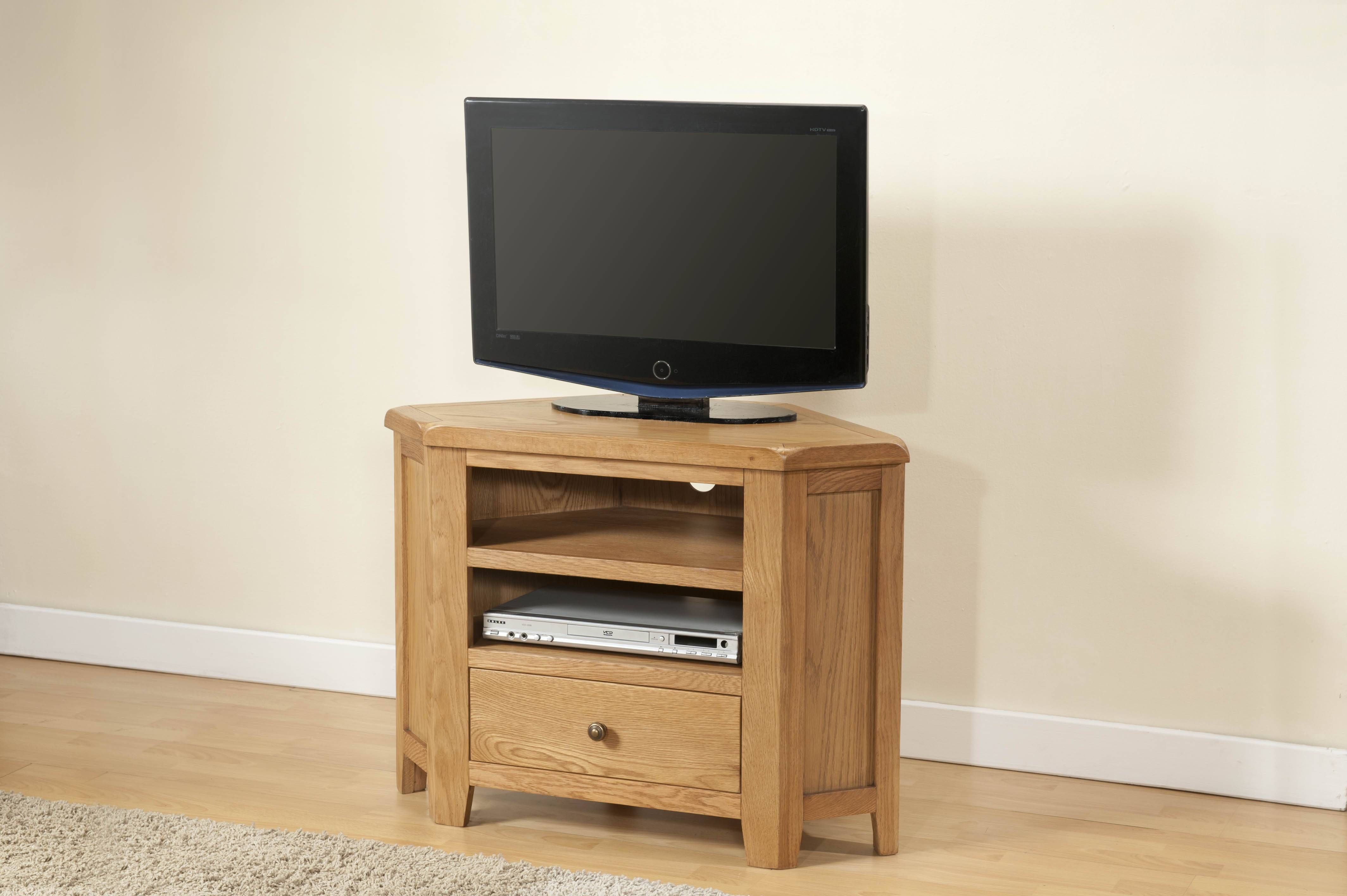 Shrewsbury Oak Corner Tv Unit | Oak Furniture Solutions Regarding Oak Tv Cabinets (View 5 of 15)