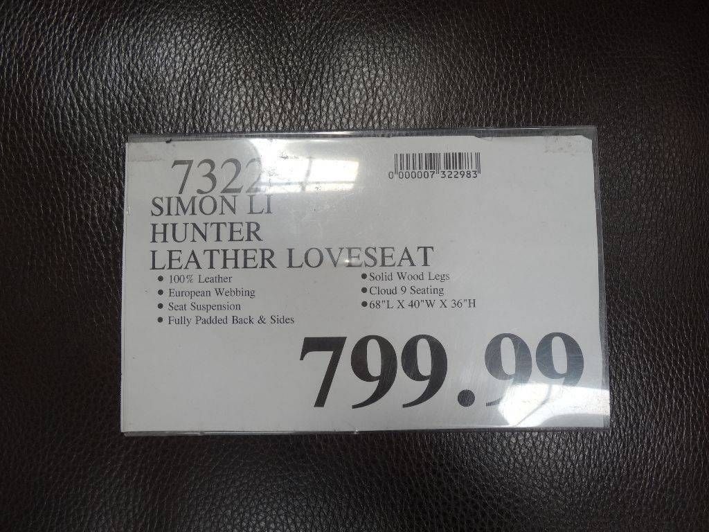 Simon Li Hunter Leather Loveseat Pertaining To Simon Li Loveseats (Photo 9 of 15)