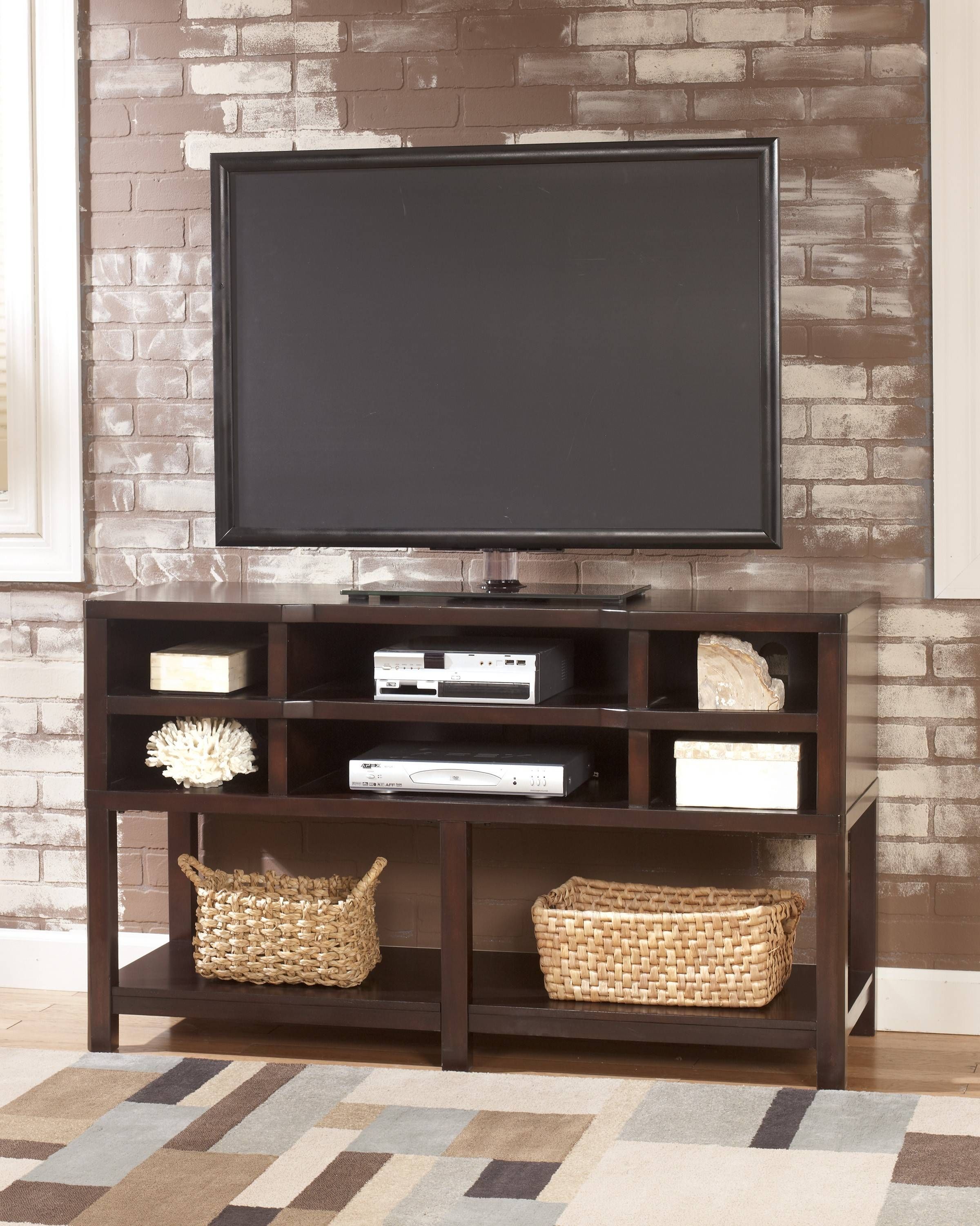 Simple Modern Oak Flat Screen Tv Stand Console Table With Within Modern Tv Cabinets For Flat Screens (Photo 14 of 15)