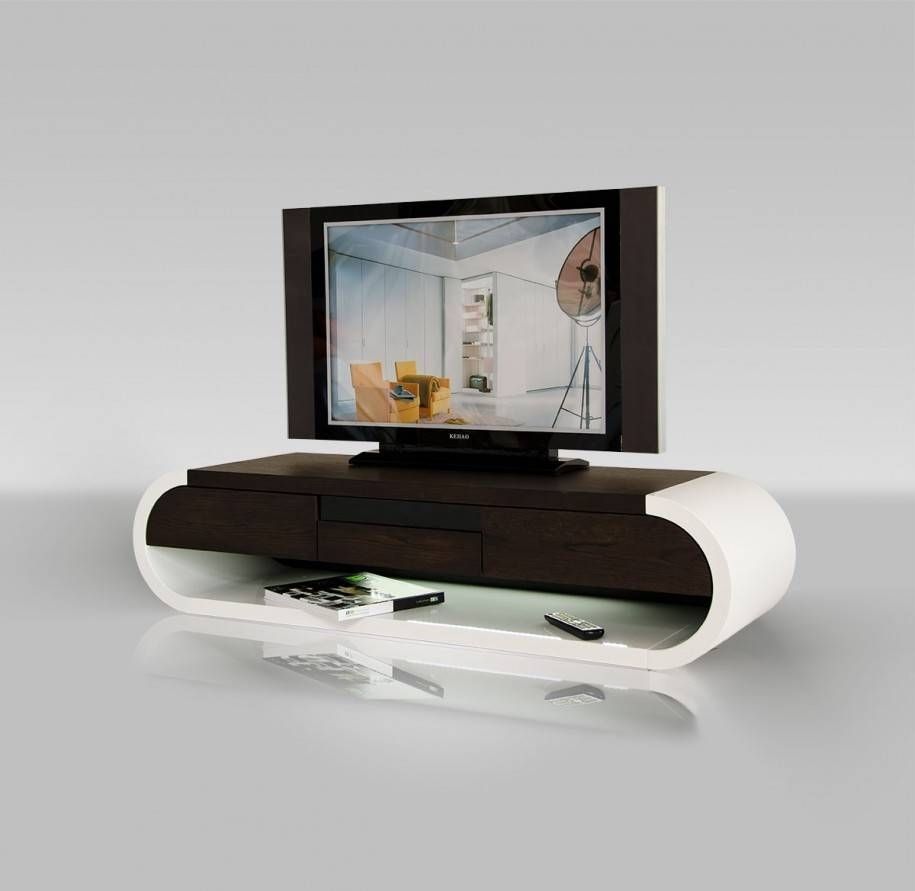 Small Modern And Cool Wood Tv Stand With White And Brown Color Pertaining To Cool Tv Stands (View 5 of 15)