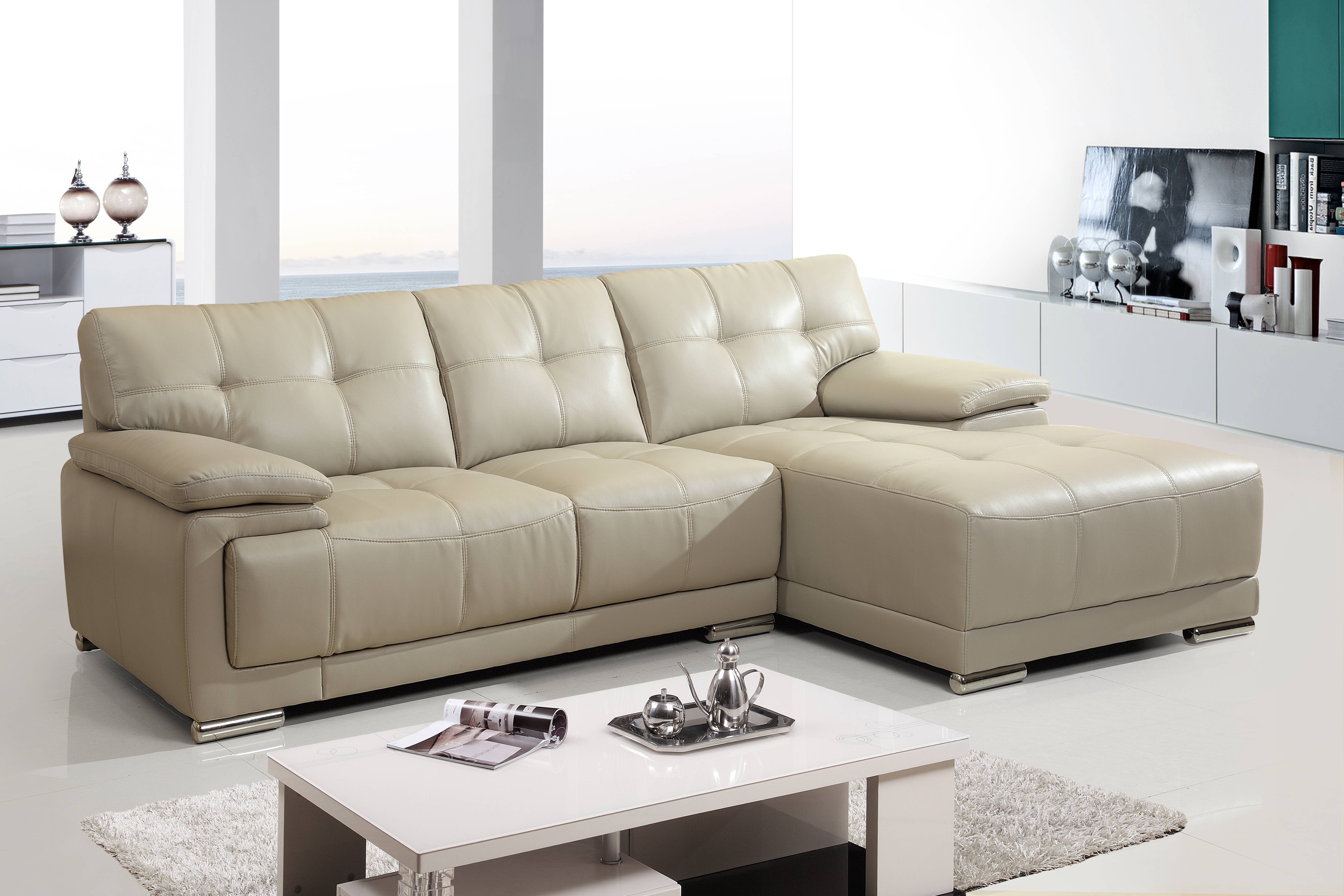 Small White Sofa With Sectional Couch Bonded Leather Sectional Sofa 8 Intended For Small Scale Leather Sectional Sofas (Photo 1 of 15)