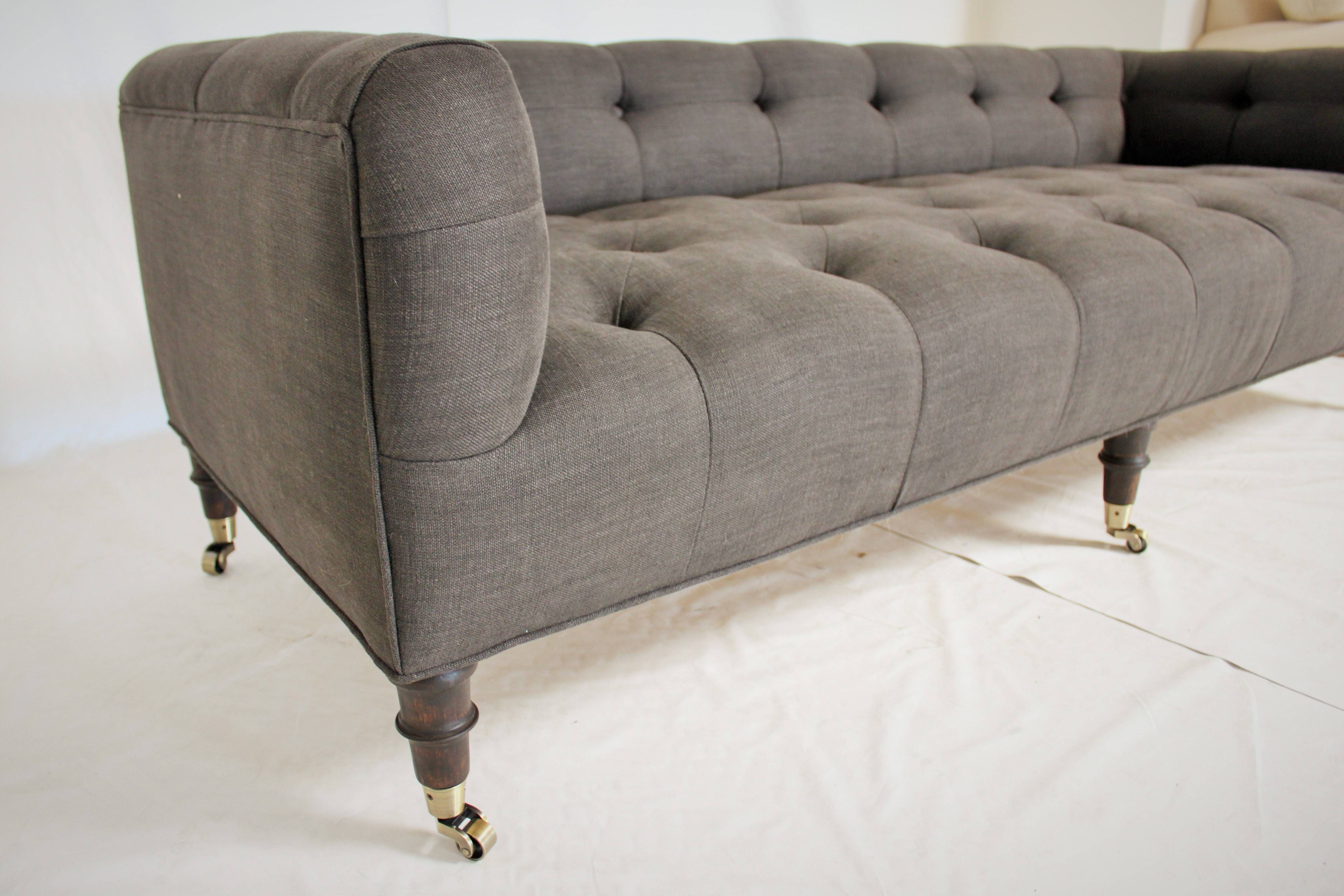 Sofa Bench With Decorative Casters – Mrb Custom Sofas Throughout Casters Sofas (View 1 of 15)