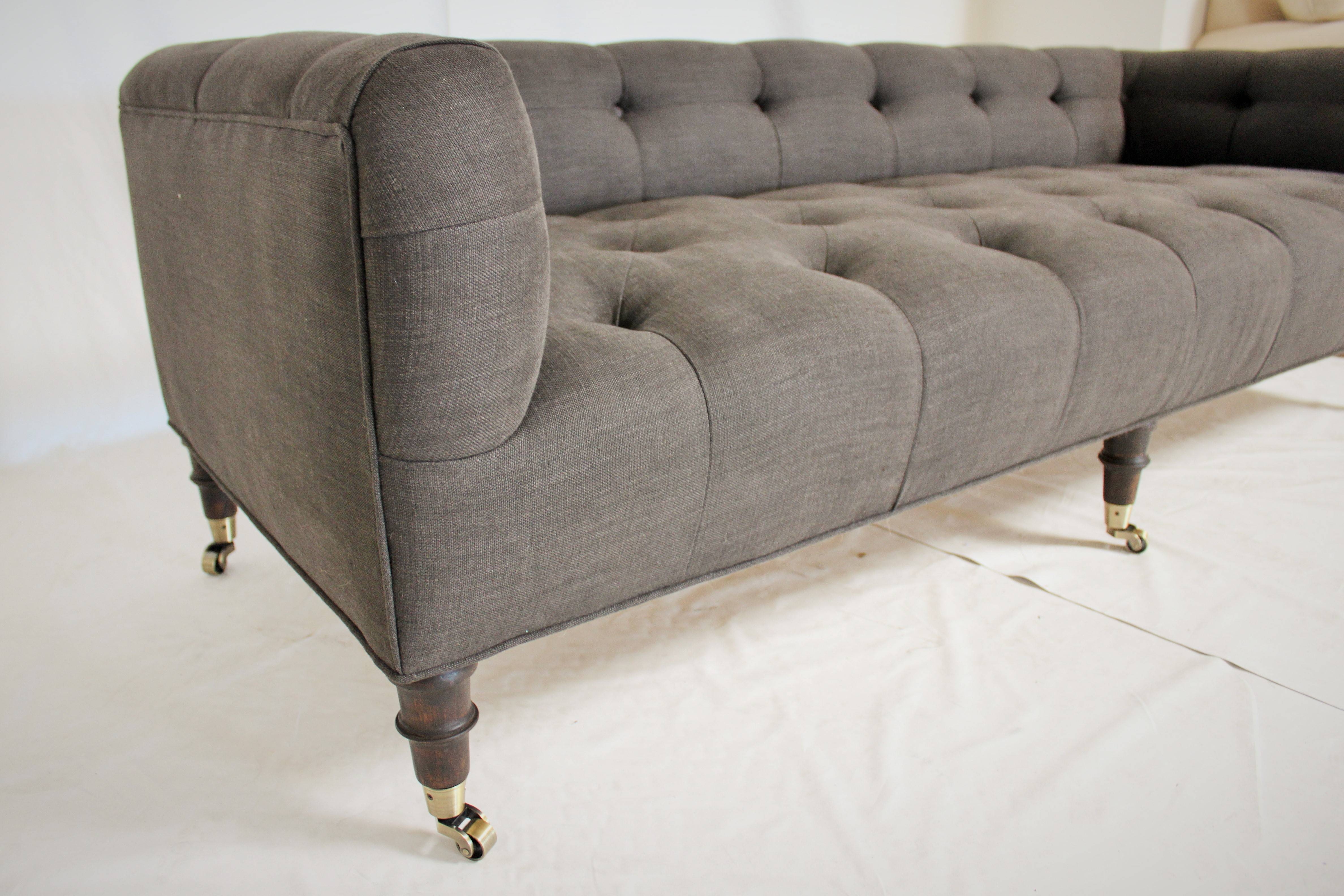 Sofa Bench With Decorative Casters – Mrb Custom Sofas Throughout Casters Sofas (Photo 1 of 15)