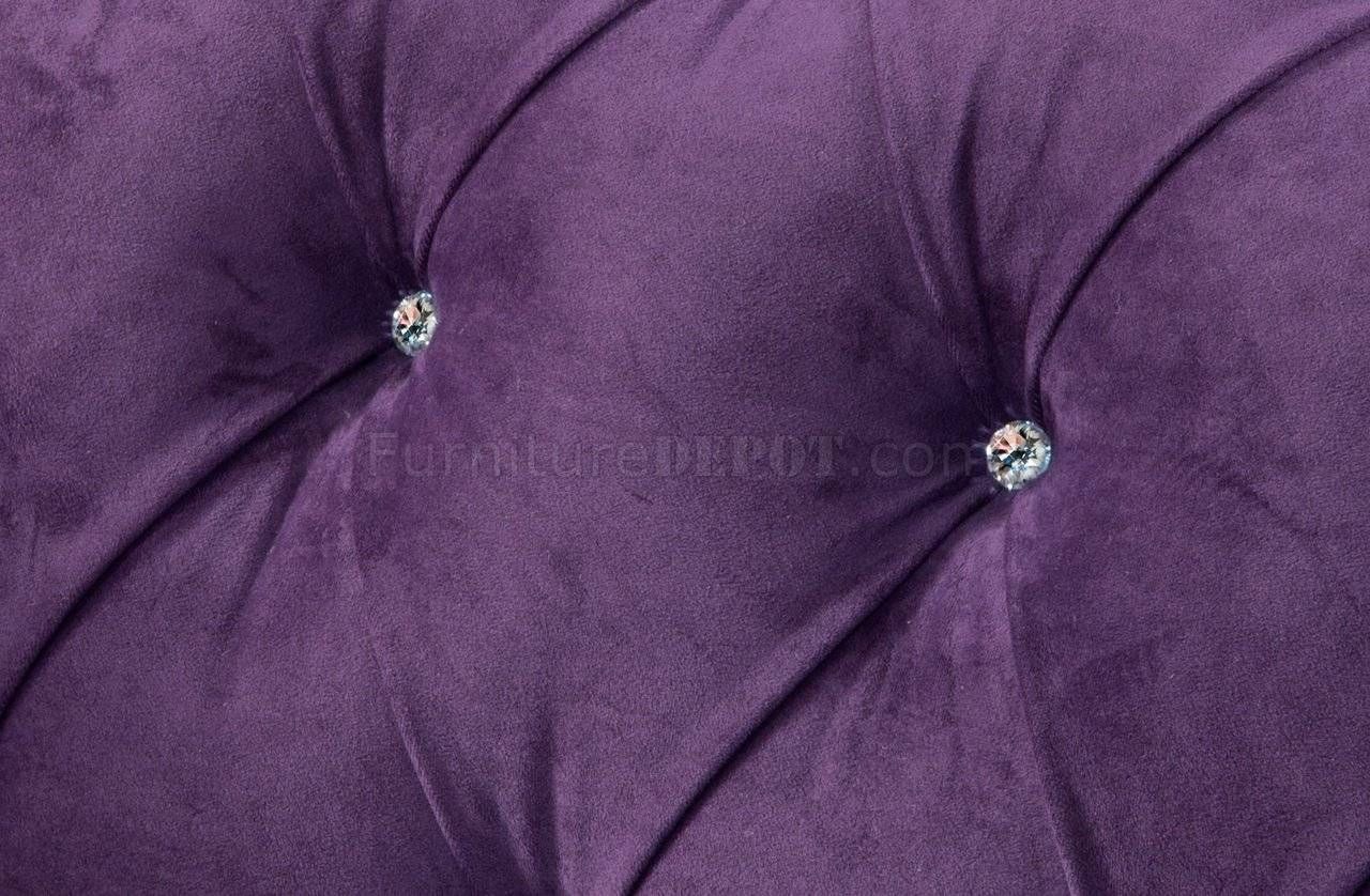 Sofa Sm2222 In Purple Fabric W/options Pertaining To Antoinette Sofas (Photo 12 of 15)