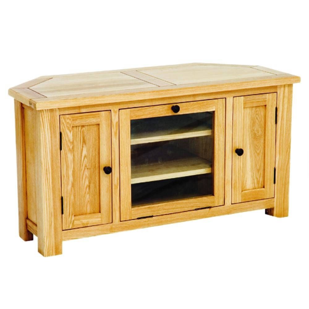 Solid Wood Plum Compact Corner Tv Cabinet | Halo Living Inside Large Corner Tv Cabinets (View 3 of 15)