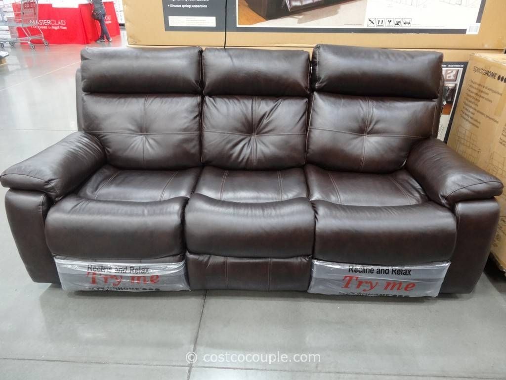 Spectra Matterhorn Leather Power Motion Sofa With Costco Leather Sectional Sofas (Photo 6 of 15)