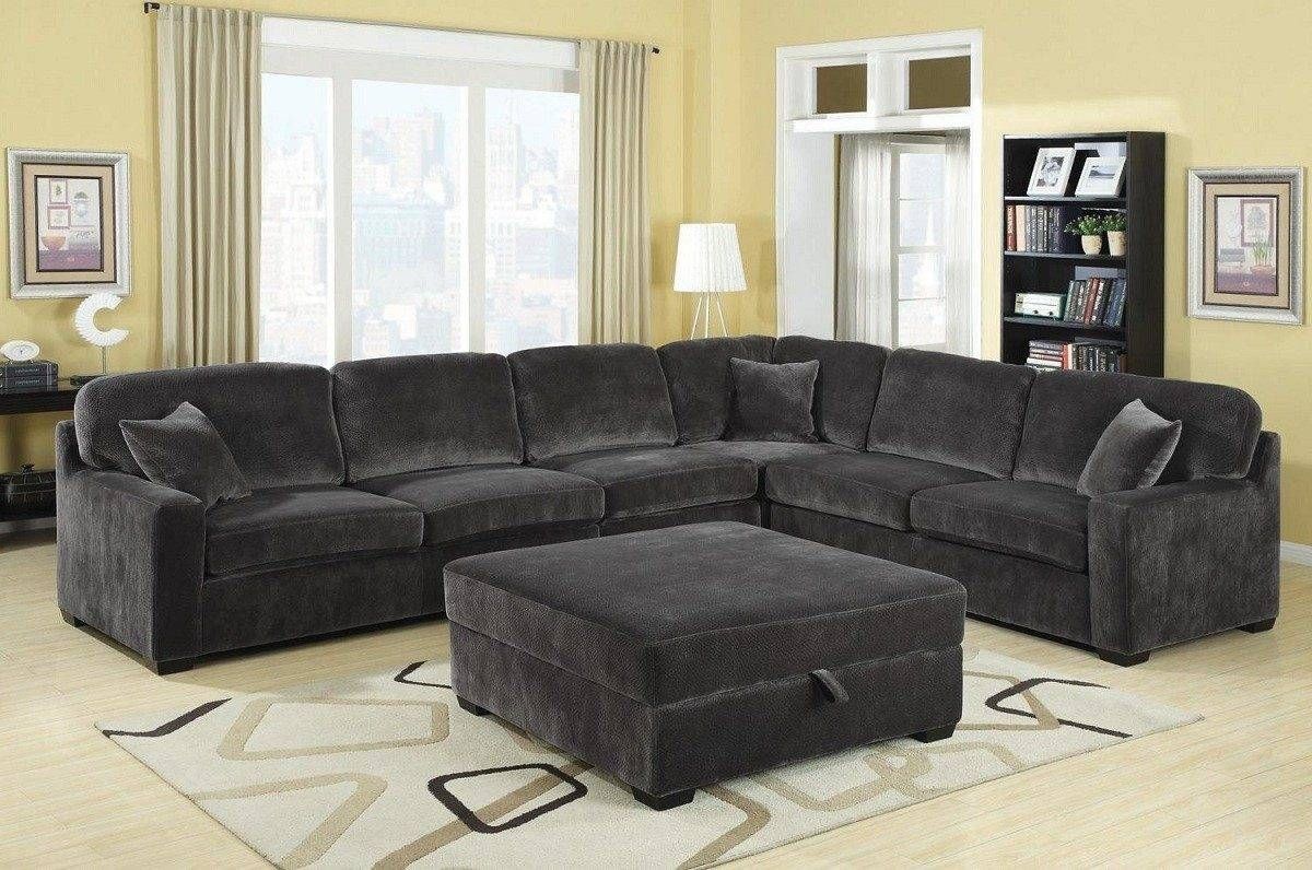 charcoal fabric sectional living room