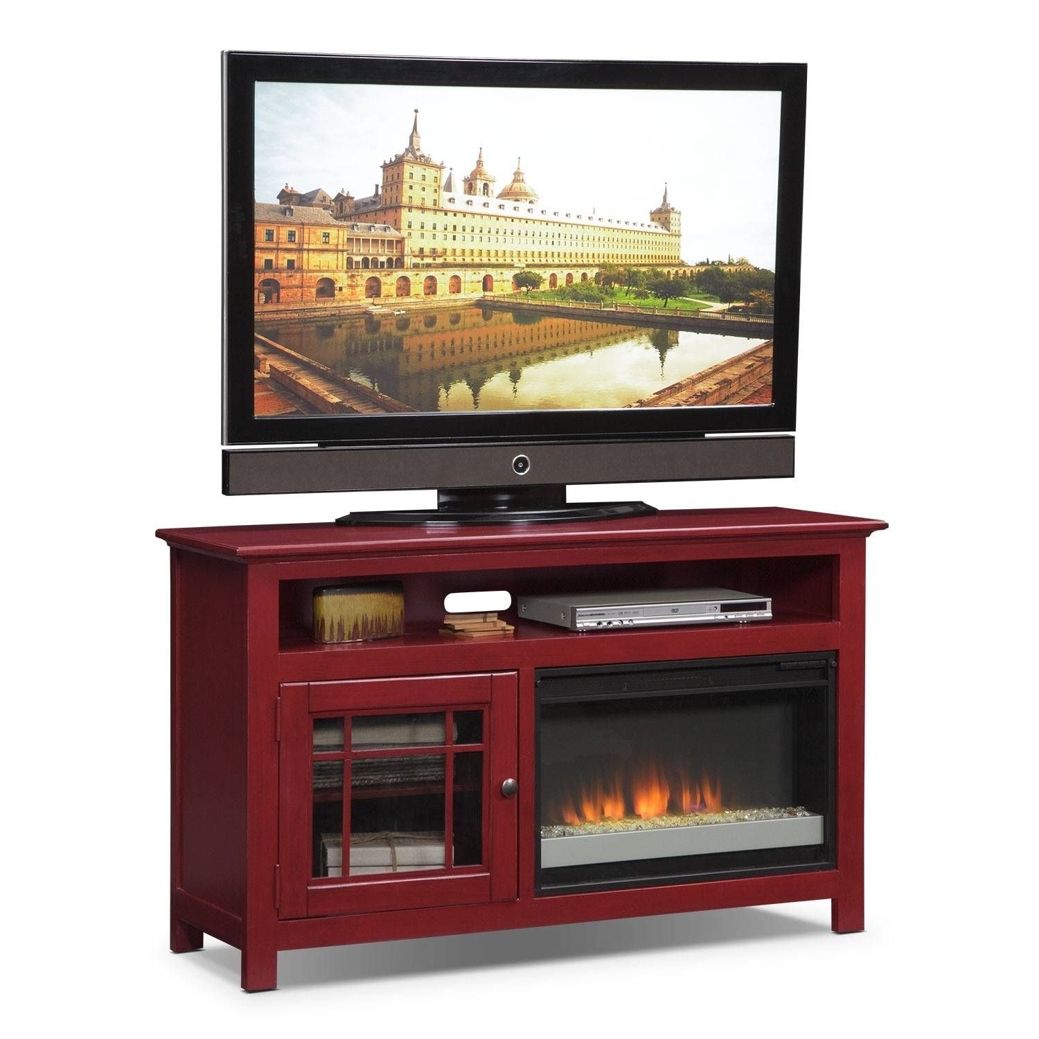 T V Stands & Media Centers | Value City Furniture In Rustic Red Tv Stands (View 11 of 15)