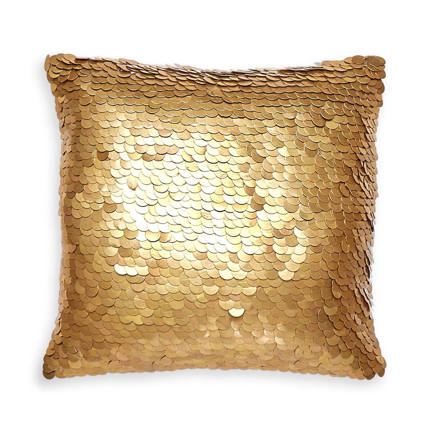 Talitha Discs Gold Throw Pillow | 12 X 12 | Jonathan Adler In Gold Sofa Pillows (View 3 of 15)