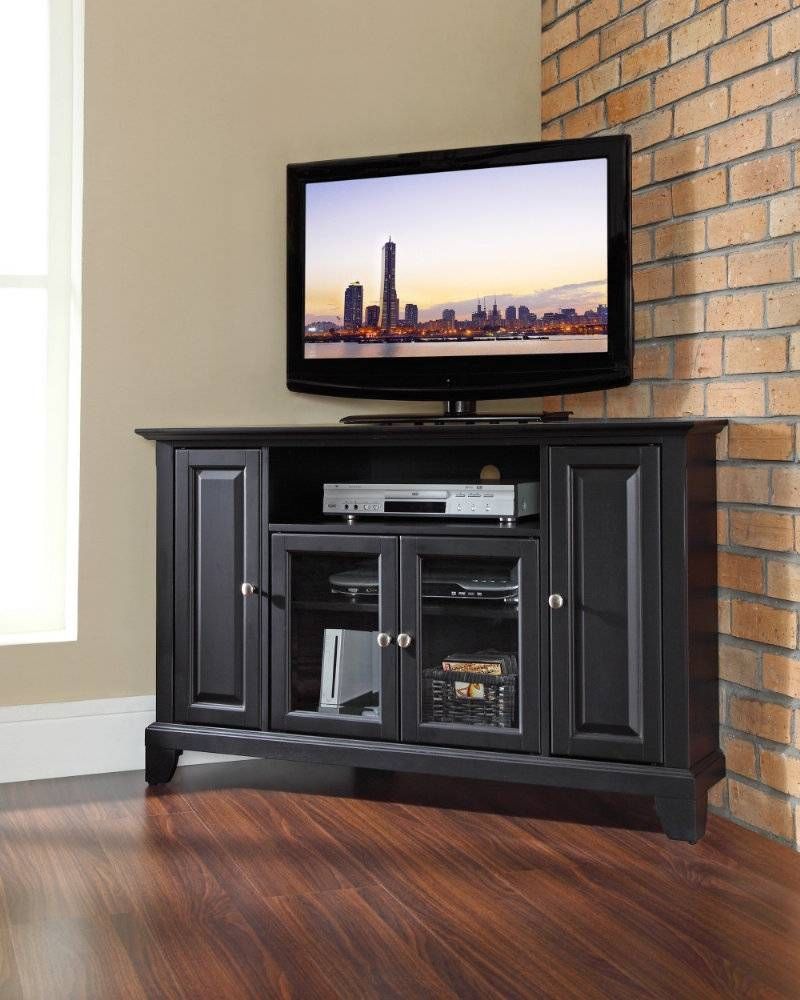 Tall Corner Tv Stand: Designs And Images | Homesfeed With Tall Tv Cabinets Corner Unit (View 12 of 15)