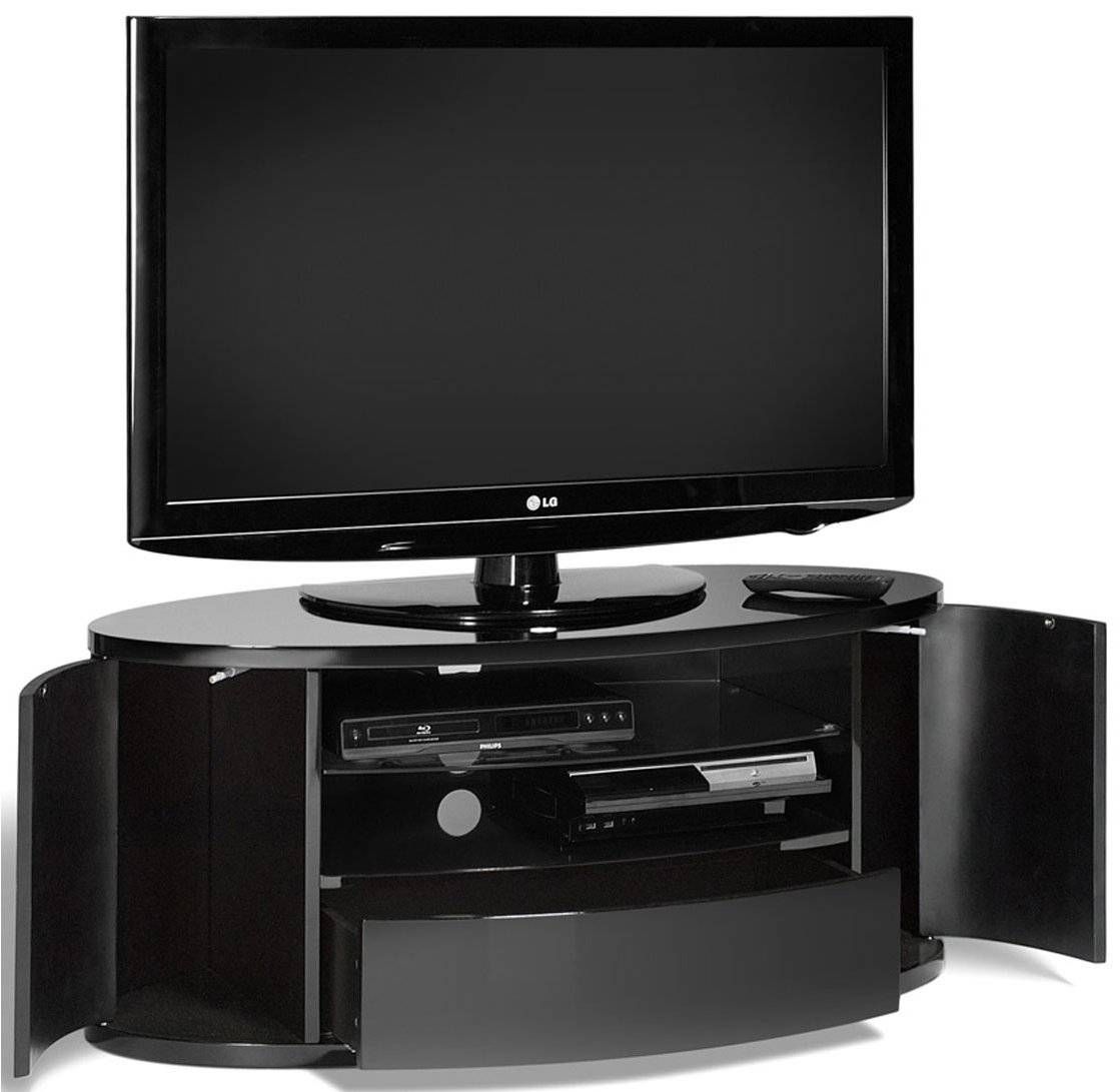 Techlink El3 Tv Stands Within Black High Gloss Corner Tv Unit (View 1 of 15)