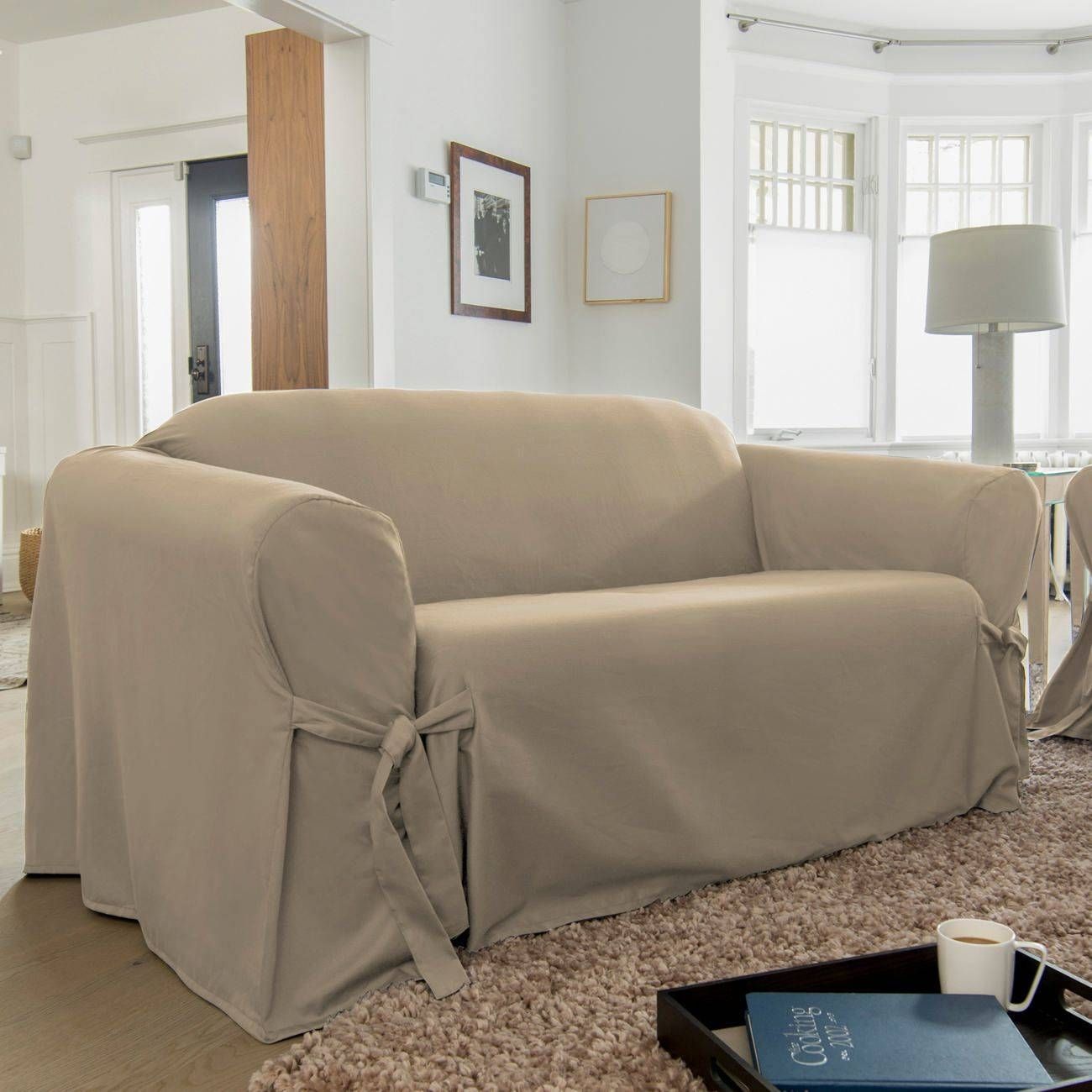 Tips: Smooth Slipcovers Sofa For Cozy Your Furniture Ideas Intended For 3 Piece Sofa Slipcovers (View 15 of 15)