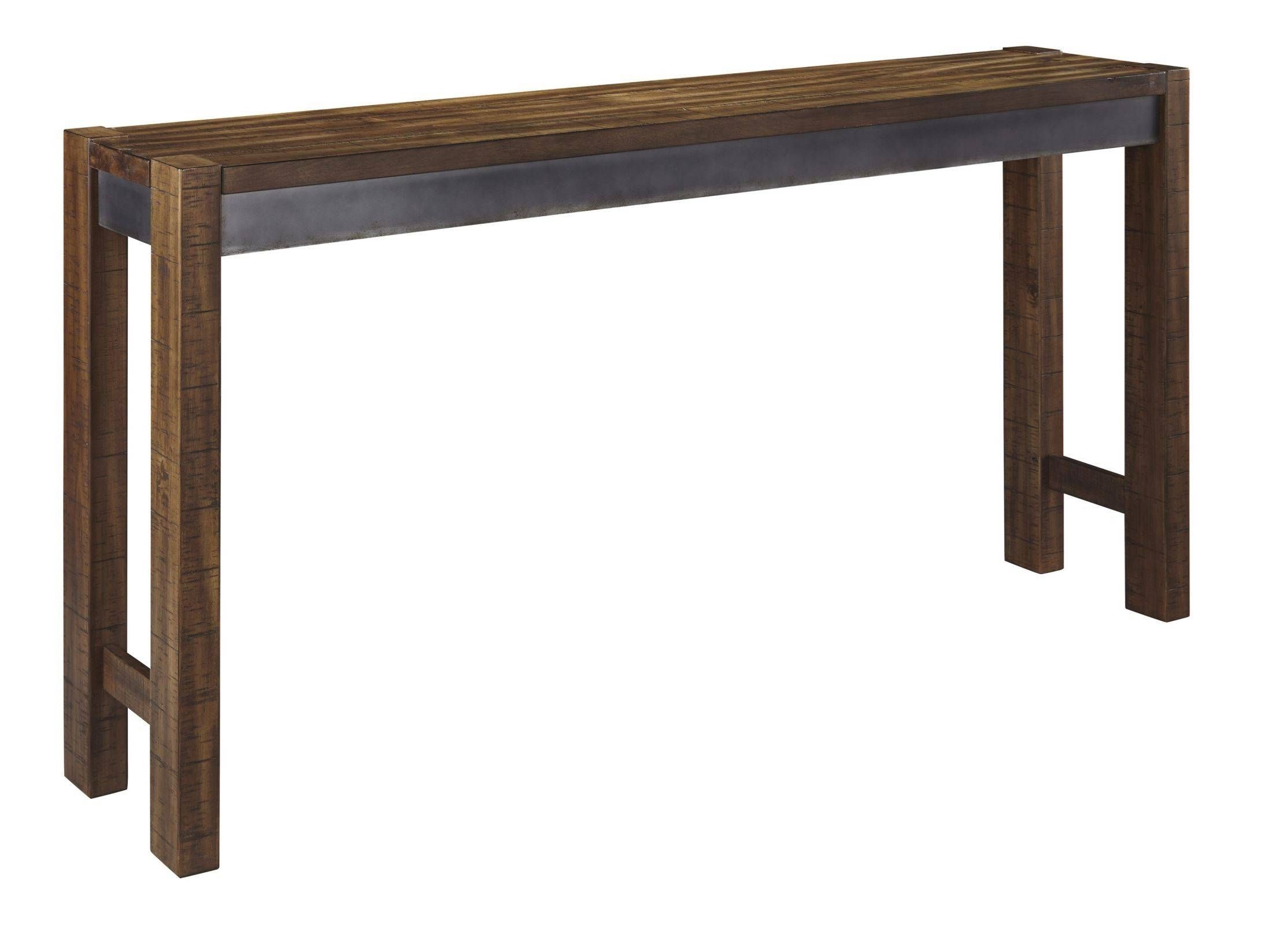Torjin Brown And Gray Long Counter Height Dining Table From Ashley Pertaining To Counter Height Sofa Tables (View 13 of 15)