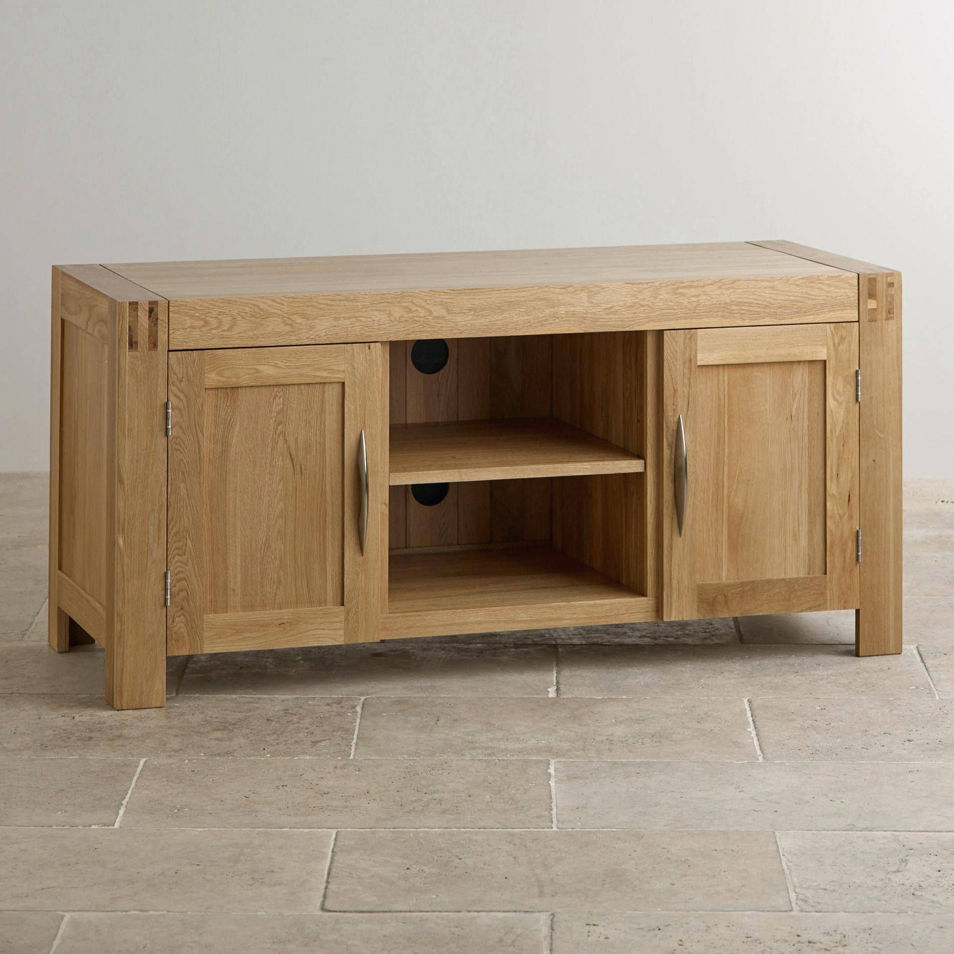 Tv Stand : 25 Solid Oak Tv Stands For Flat Screen Impressive Alto Within Oak Tv Cabinets For Flat Screens (Photo 9 of 15)