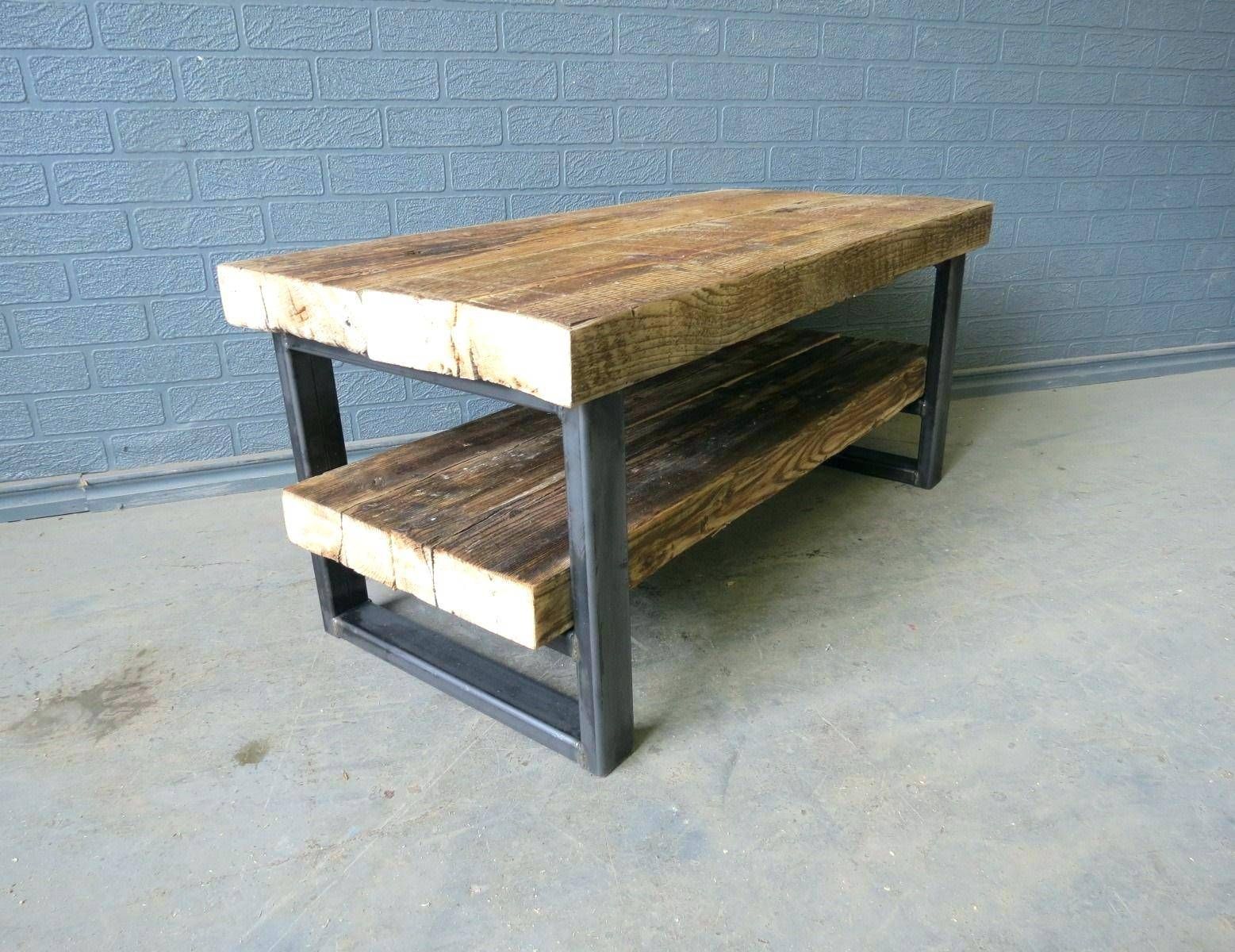 Tv Stand: Appealing Industrial Metal Tv Stand For Living Room Regarding Wood And Metal Tv Stands (Photo 2 of 15)
