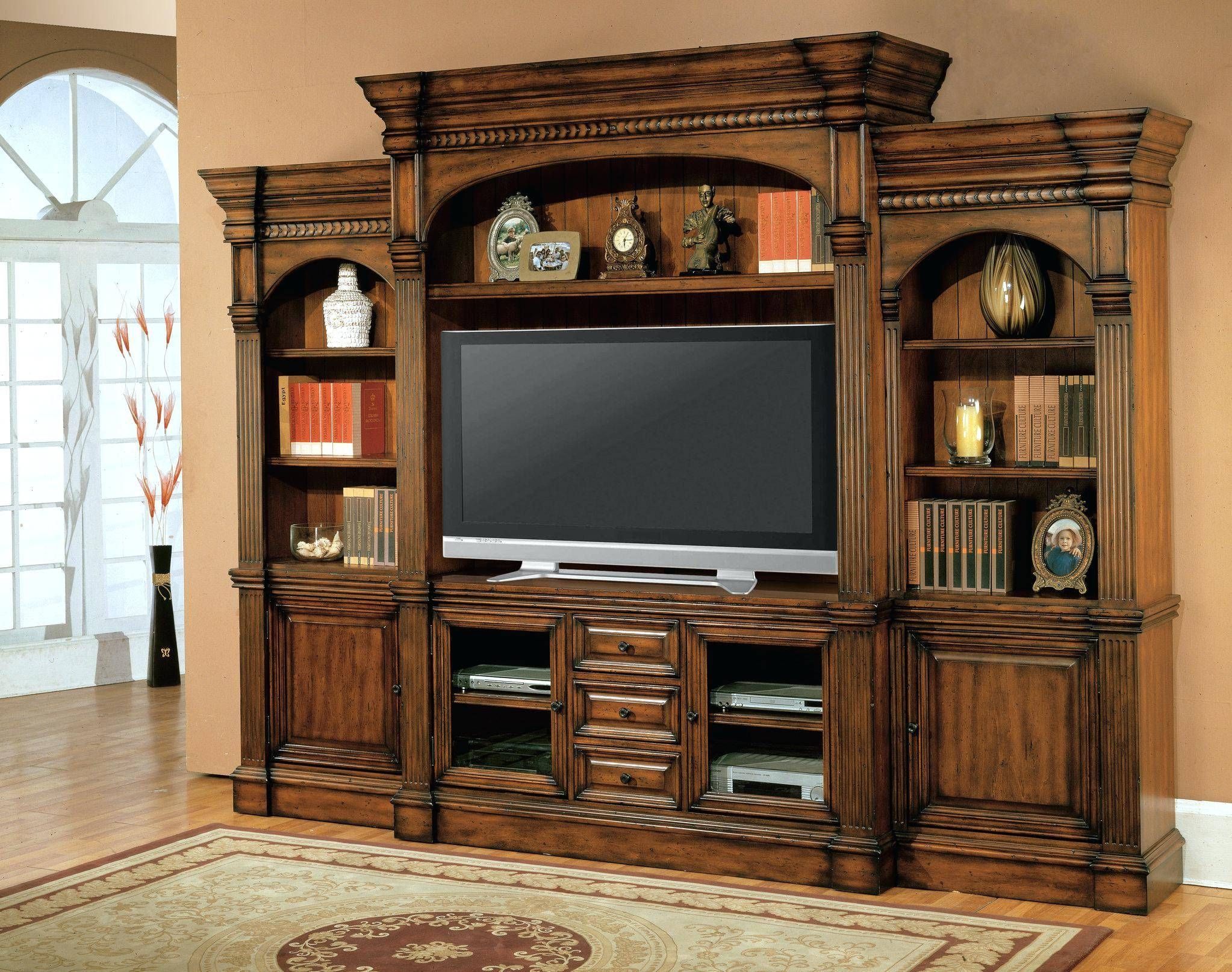 Tv Stand : Black Wooden Tv Stand Electric With Drawers And Shelfs Intended For Enclosed Tv Cabinets With Doors (View 15 of 15)