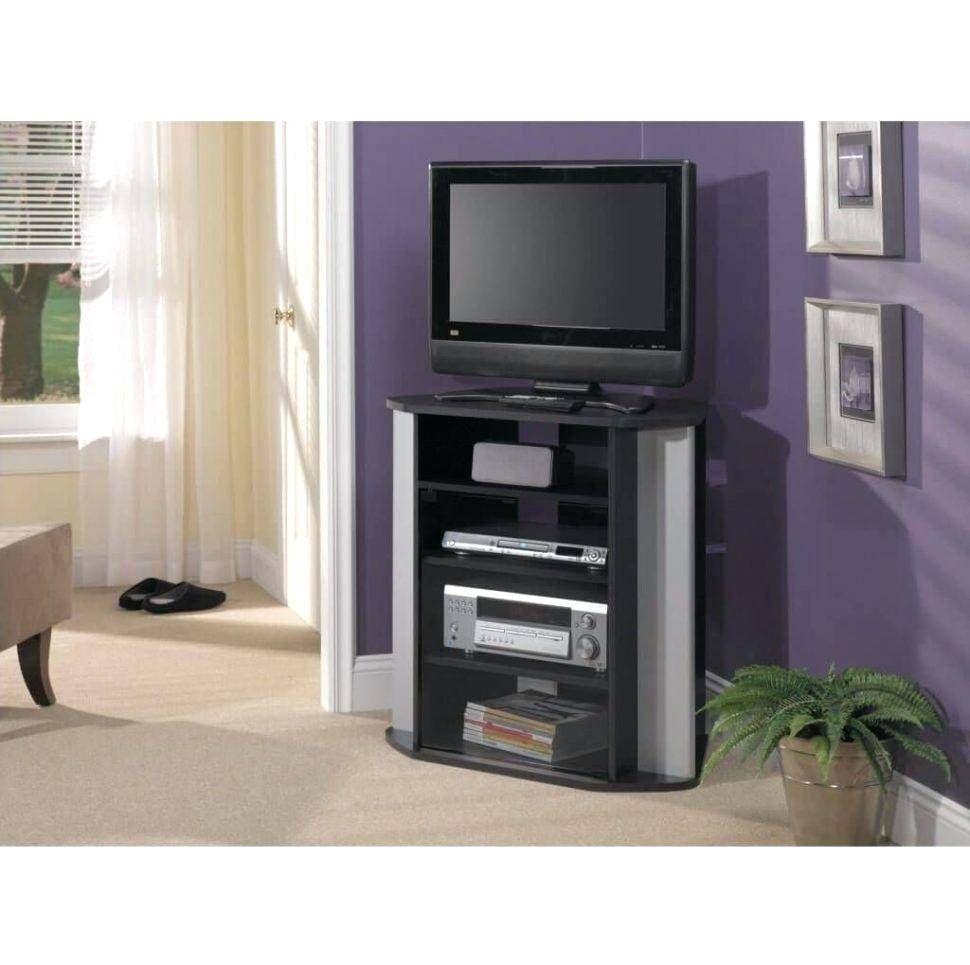 Tv Stand : Ergonomic Long Short Black And White Tv Stand With Inside Tall Skinny Tv Stands (Photo 9 of 15)