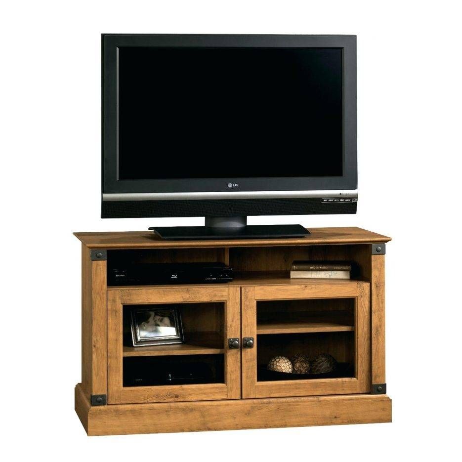 Tv Stand : Gorgeous Brown Wood Tv Stand Brown Wood Tv Stand Tv In Wooden Tv Stands With Glass Doors (View 11 of 15)