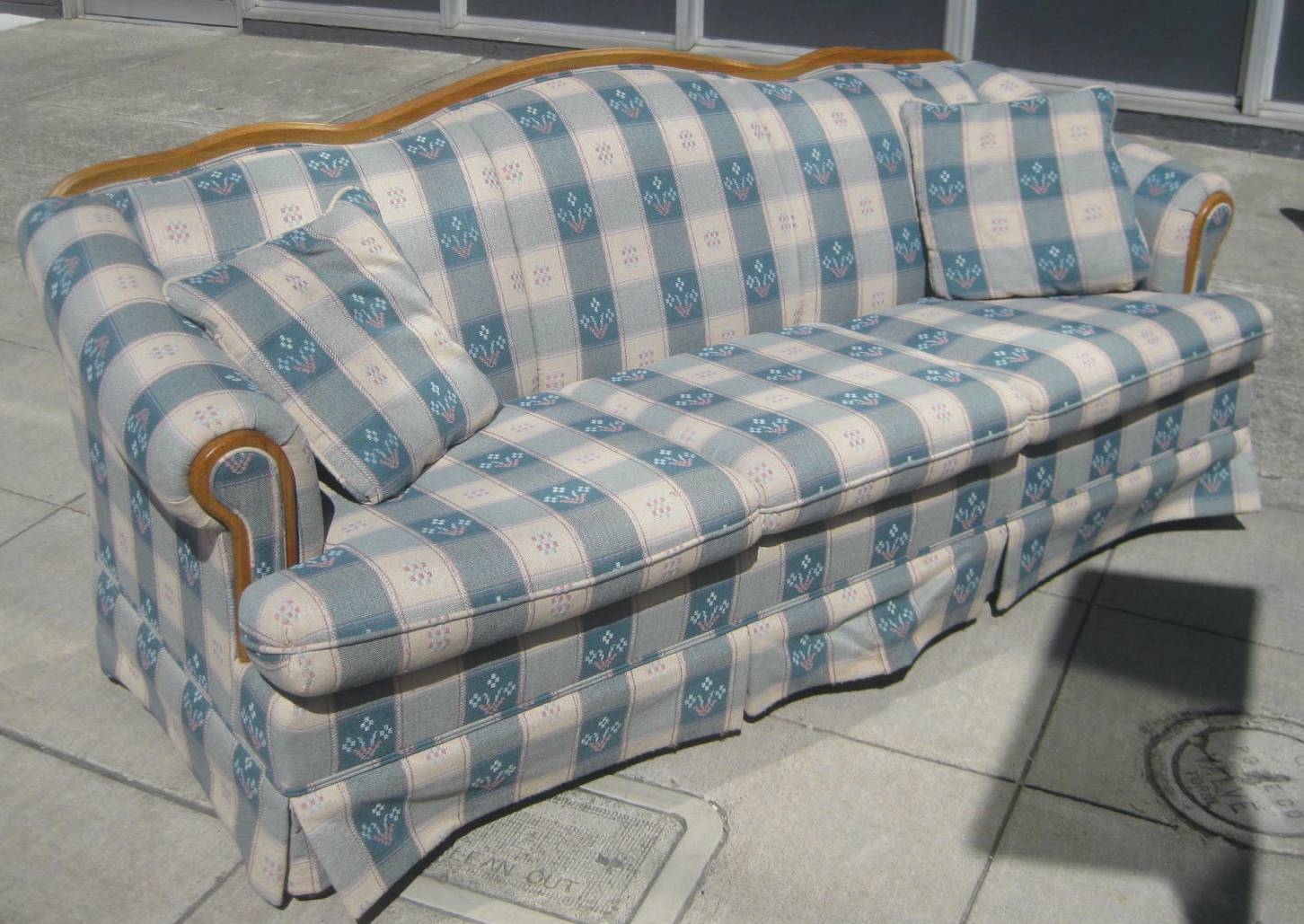 Uhuru Furniture & Collectibles: Sold – Plaid Sofa – $60 With Blue Plaid Sofas (Photo 1 of 15)