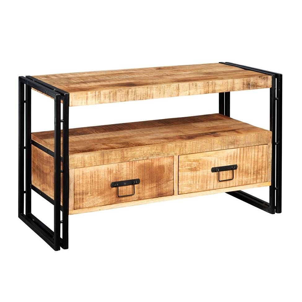 Upcycled Industrial Mintis Tv Cabinet With Wood And Metal Tv Stands (View 14 of 15)