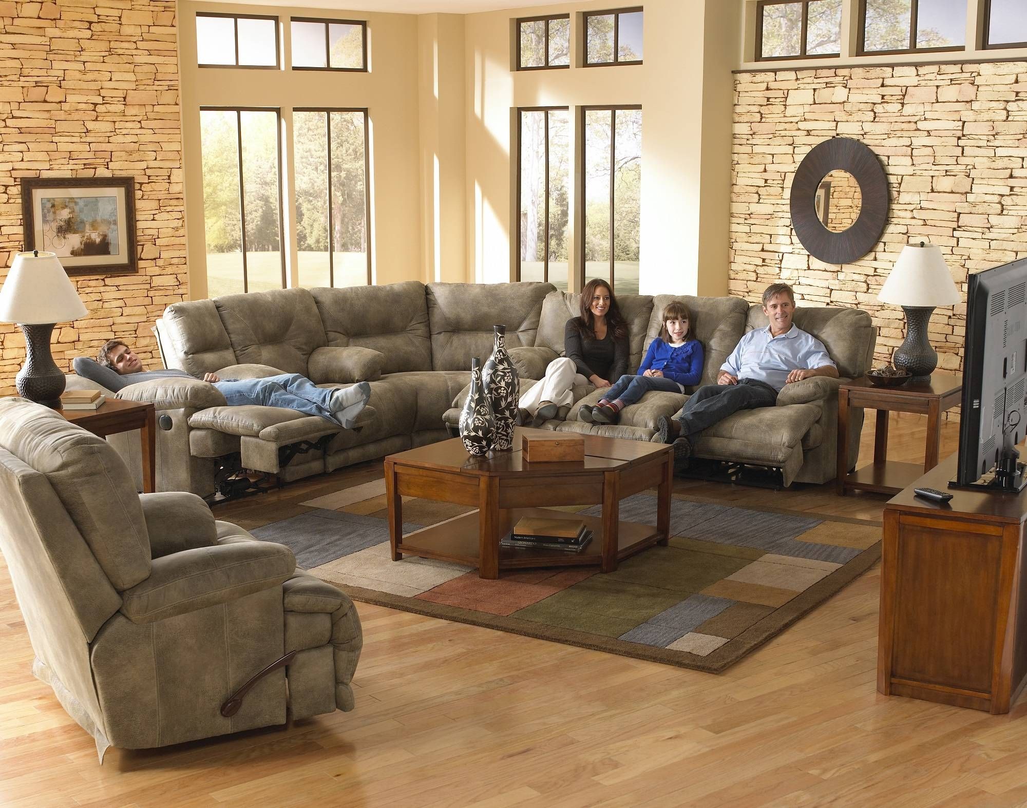 Voyager Power Reclining Sectional Sofacatnapper With Regard To Catnapper Sofas (Photo 12 of 15)