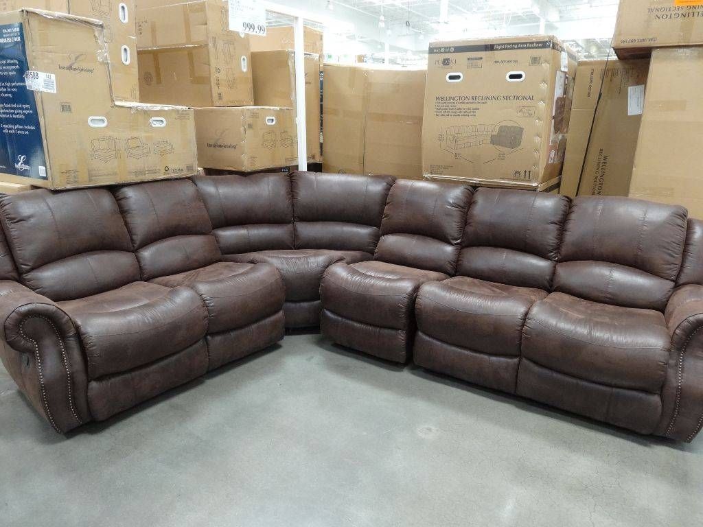 Wellington Reclining Sectional With Costco Leather Sectional Sofas (View 3 of 15)