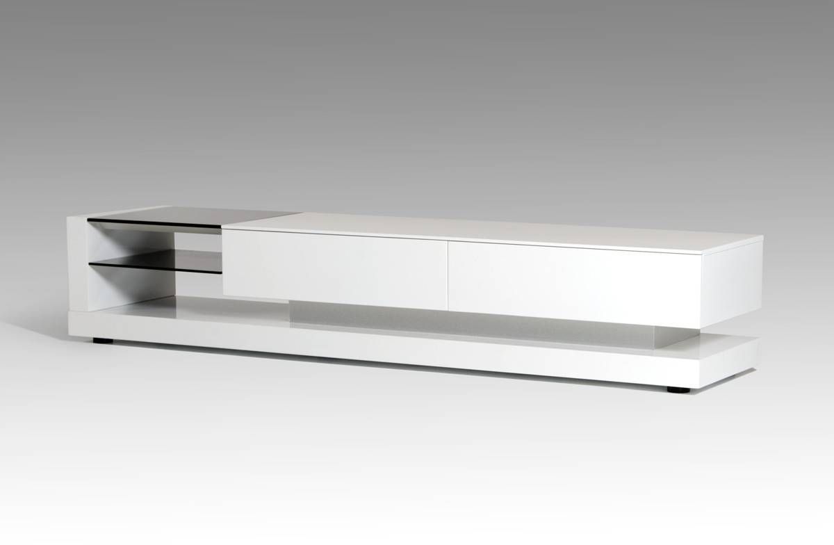 White Tv Stand And Long Tv Stand Also Modern Tv Stands Made Of Throughout White Glass Tv Stands (Photo 9 of 15)
