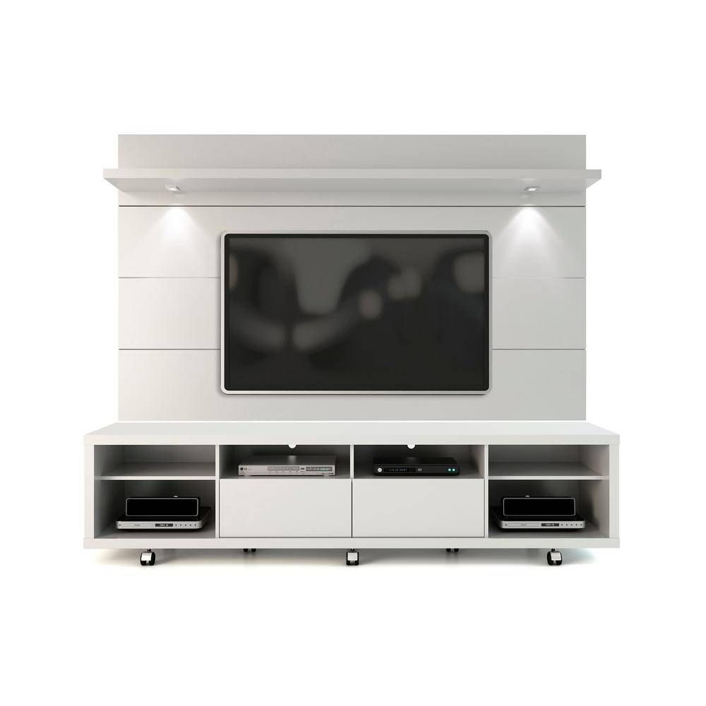 White – Tv Stands – Living Room Furniture – The Home Depot Pertaining To White Tv Stands For Flat Screens (View 7 of 15)