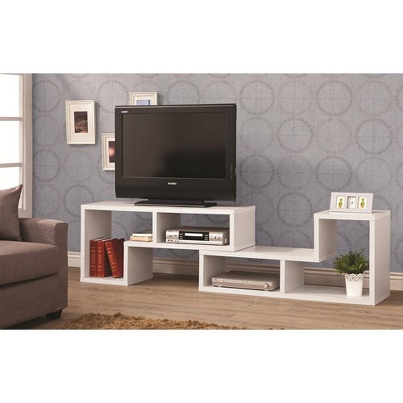 White Wood Tv Stand – Steal A Sofa Furniture Outlet Los Angeles Ca Pertaining To Wood Tv Entertainment Stands (Photo 1 of 15)