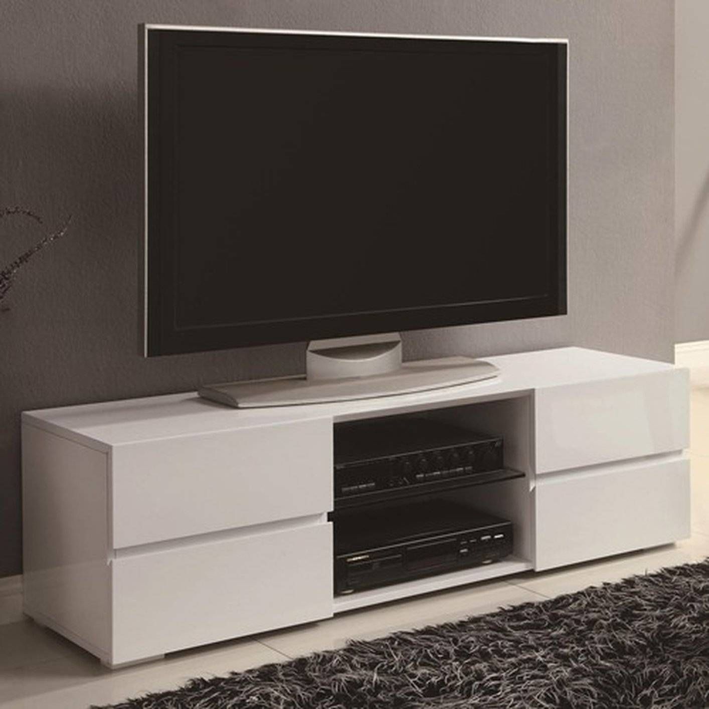 White Wood Tv Stand – Steal A Sofa Furniture Outlet Los Angeles Ca Throughout White And Wood Tv Stands (View 1 of 15)