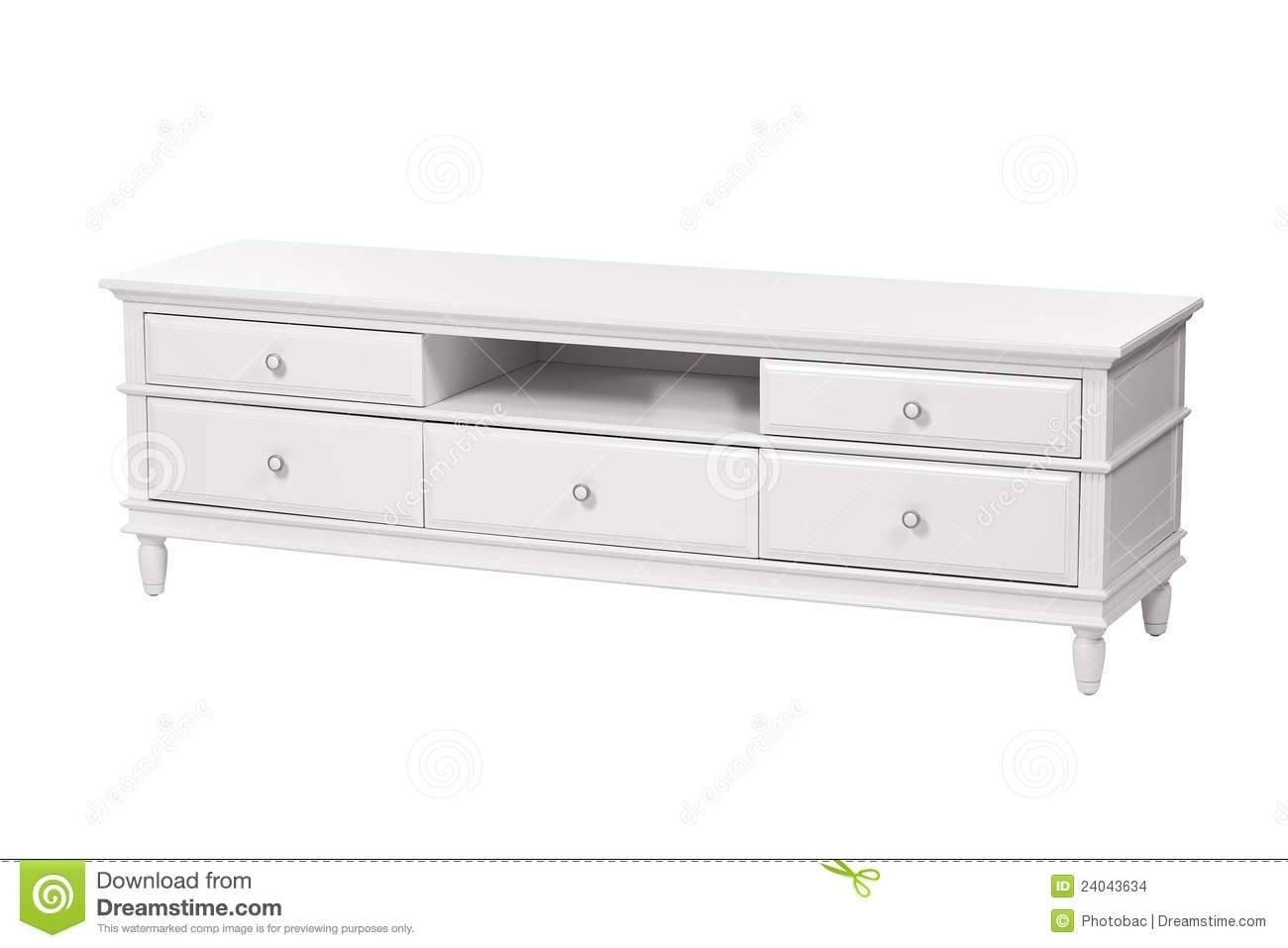 White Wooden Tv Stand (chest Of Drawers) Stock Images – Image Intended For White Wood Tv Stands (View 6 of 15)