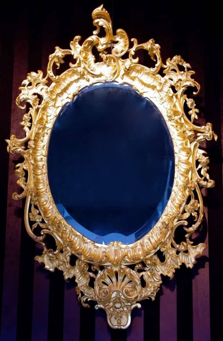 1880 Rococo Mirror In Stucco For Sale At 1stdibs In Roccoco Mirrors (View 1 of 15)