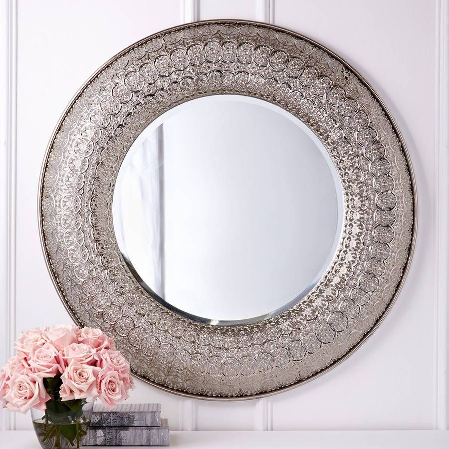 Articles With Round Framed Glossy White Wall Mirror Tag: Wall With Round Mosaic Wall Mirrors (Photo 4 of 15)