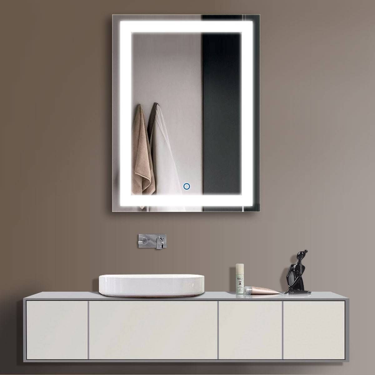 Bathroom Cabinets : Bathroom Mirrors Cheap Illuminated Mirrors Pertaining To Large Illuminated Mirrors (View 9 of 15)