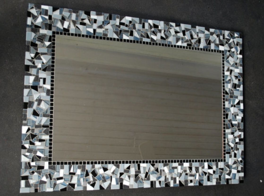 Black And White Mosaic Mirror – : Regarding Black Mosaic Mirrors (Photo 1 of 15)