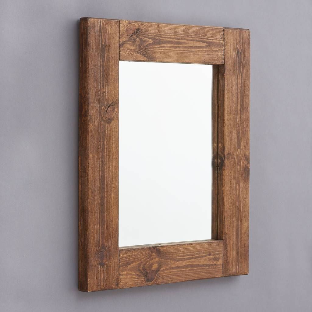 Chunky Old Wood Framed Mirrorshorsfall & Wright In Wooden Mirrors (Photo 2 of 15)