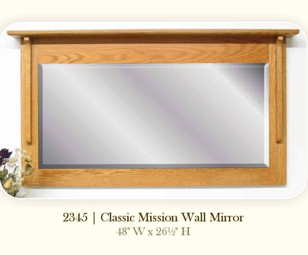 Classic Mission Wall Mirror #2345 – Amish Oak Furniture & Mattress For Oak Wall Mirrors (Photo 13 of 15)