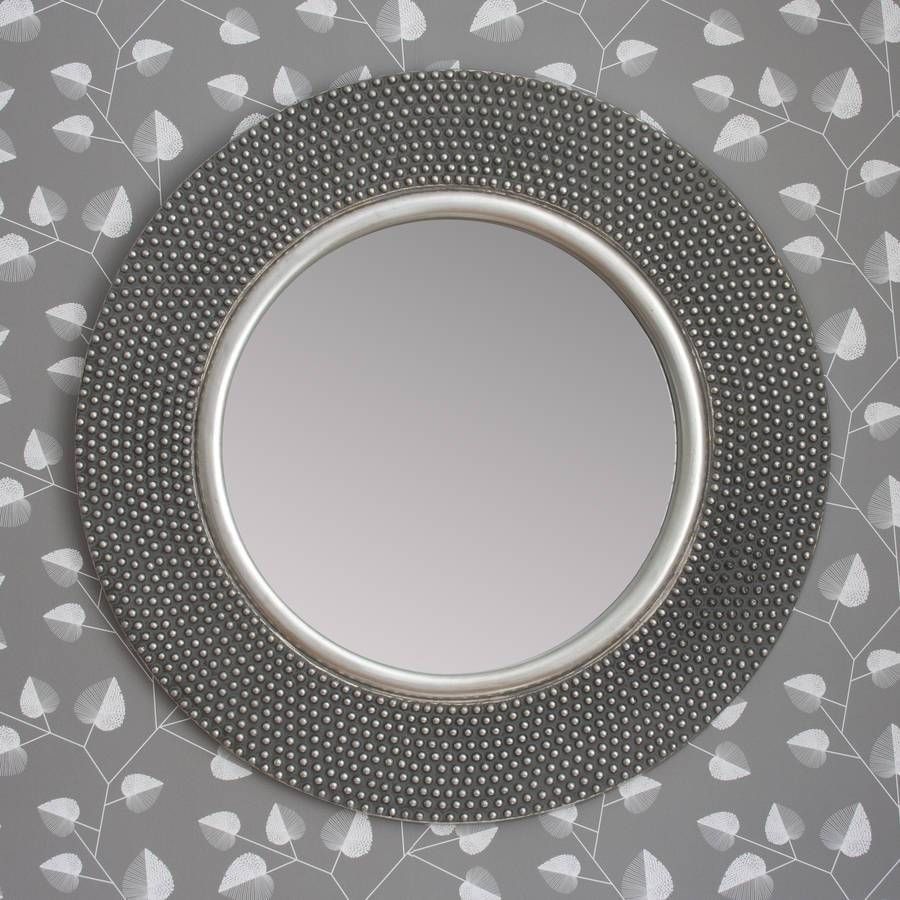 Dante Round Silver Mirrordecorative Mirrors Online Regarding Silver Round Mirrors (View 7 of 15)