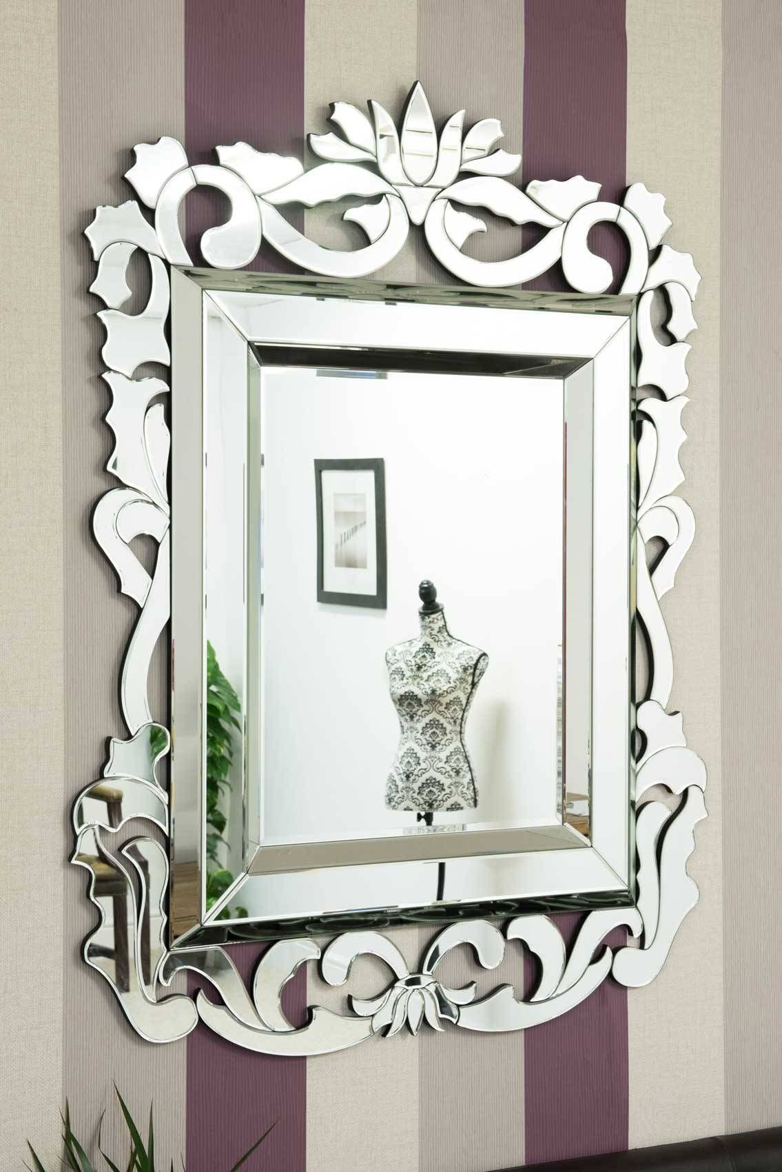 Decorative Venetian Glass Dartmouth Mirror 135x100cm | Venetian In Venetian Glass Mirrors (View 2 of 15)