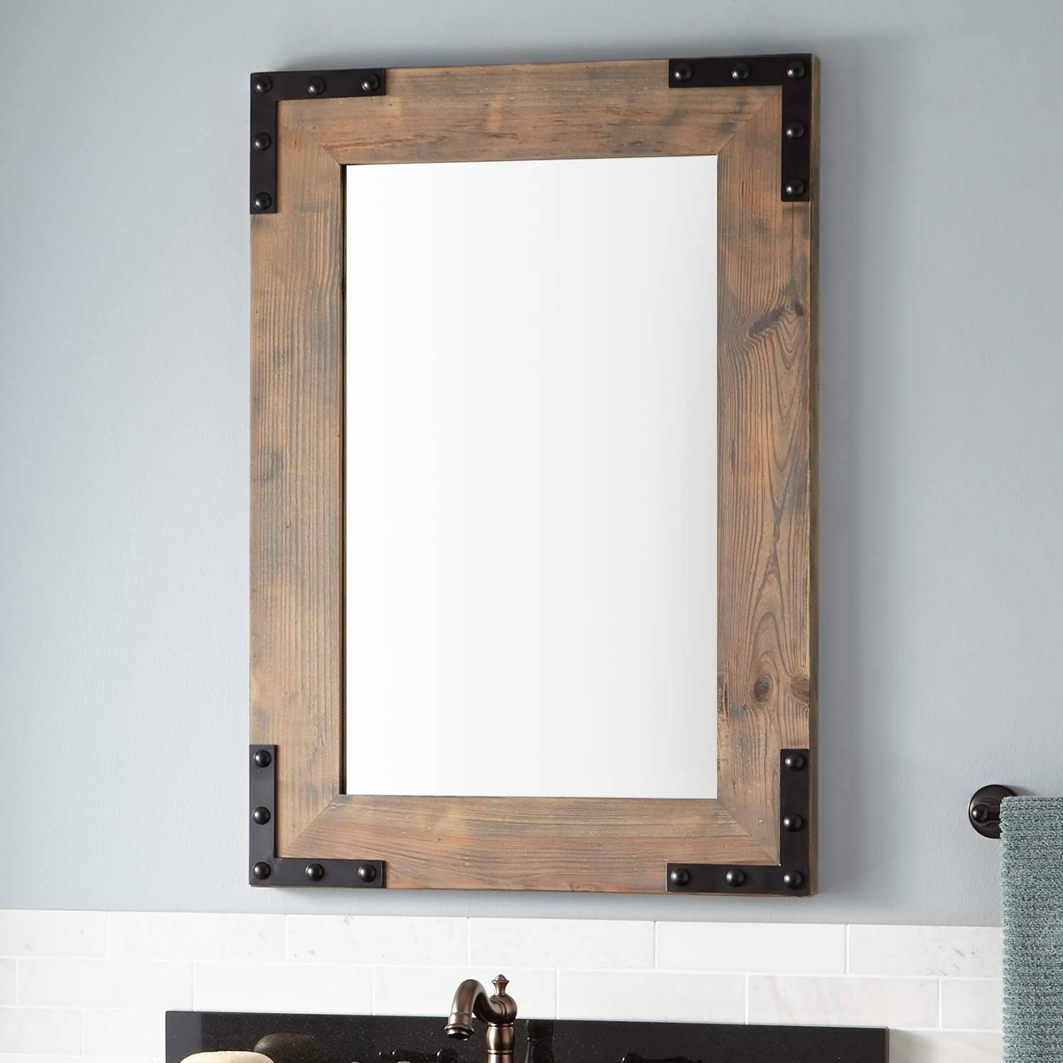 Framed Bathroom Mirrors | Signature Hardware Throughout Wooden Mirrors (View 12 of 15)