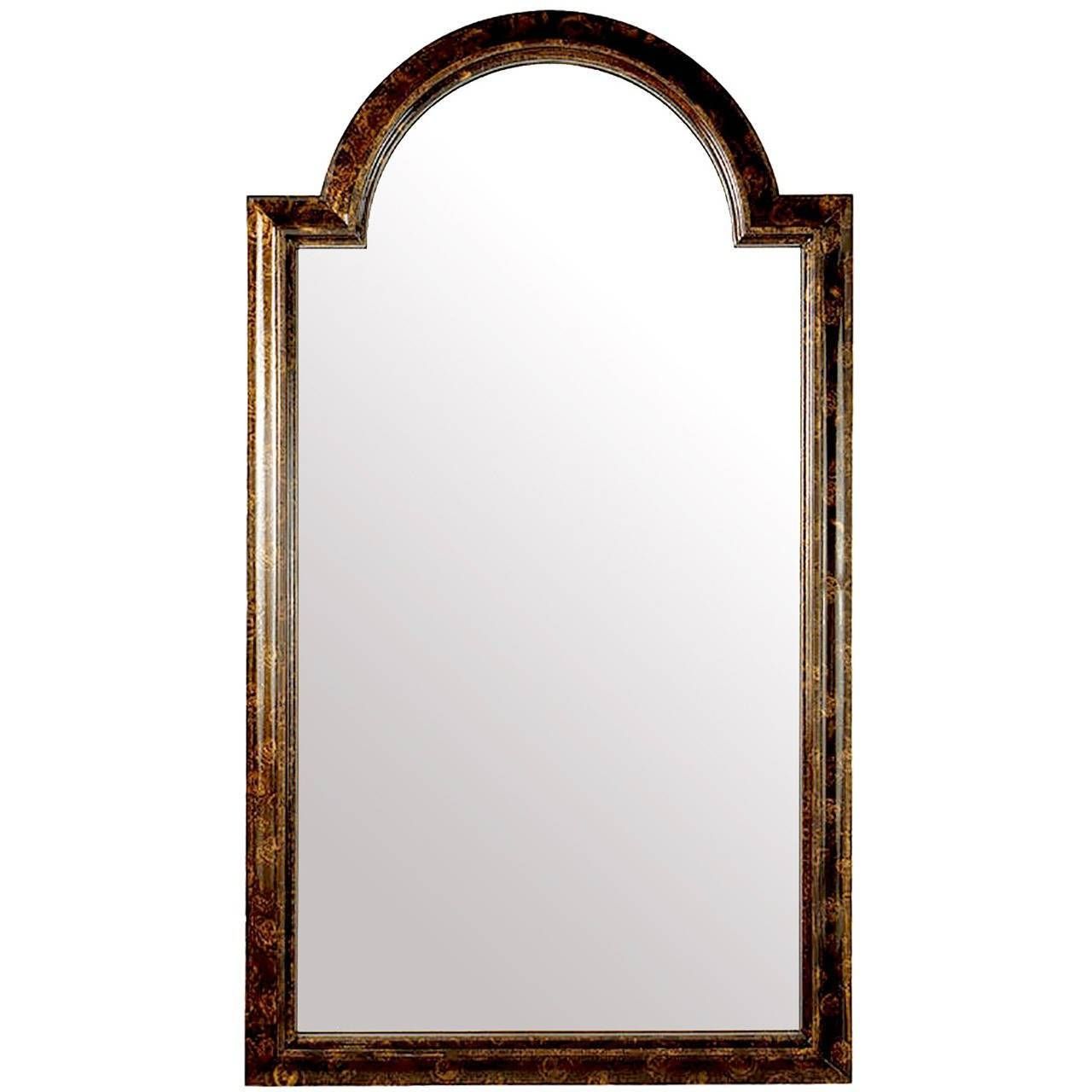 Labarge Palladian Arch Top Mirror In Faux Tortoise Finish At 1stdibs Within Curved Top Mirrors (View 1 of 15)