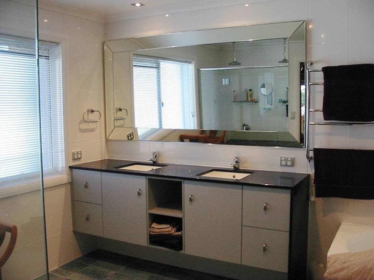 Large Beveled Wall Mirror, Large Beveled Bathroom Mirrors Regarding Bevelled Bathroom Mirrors (Photo 1 of 15)