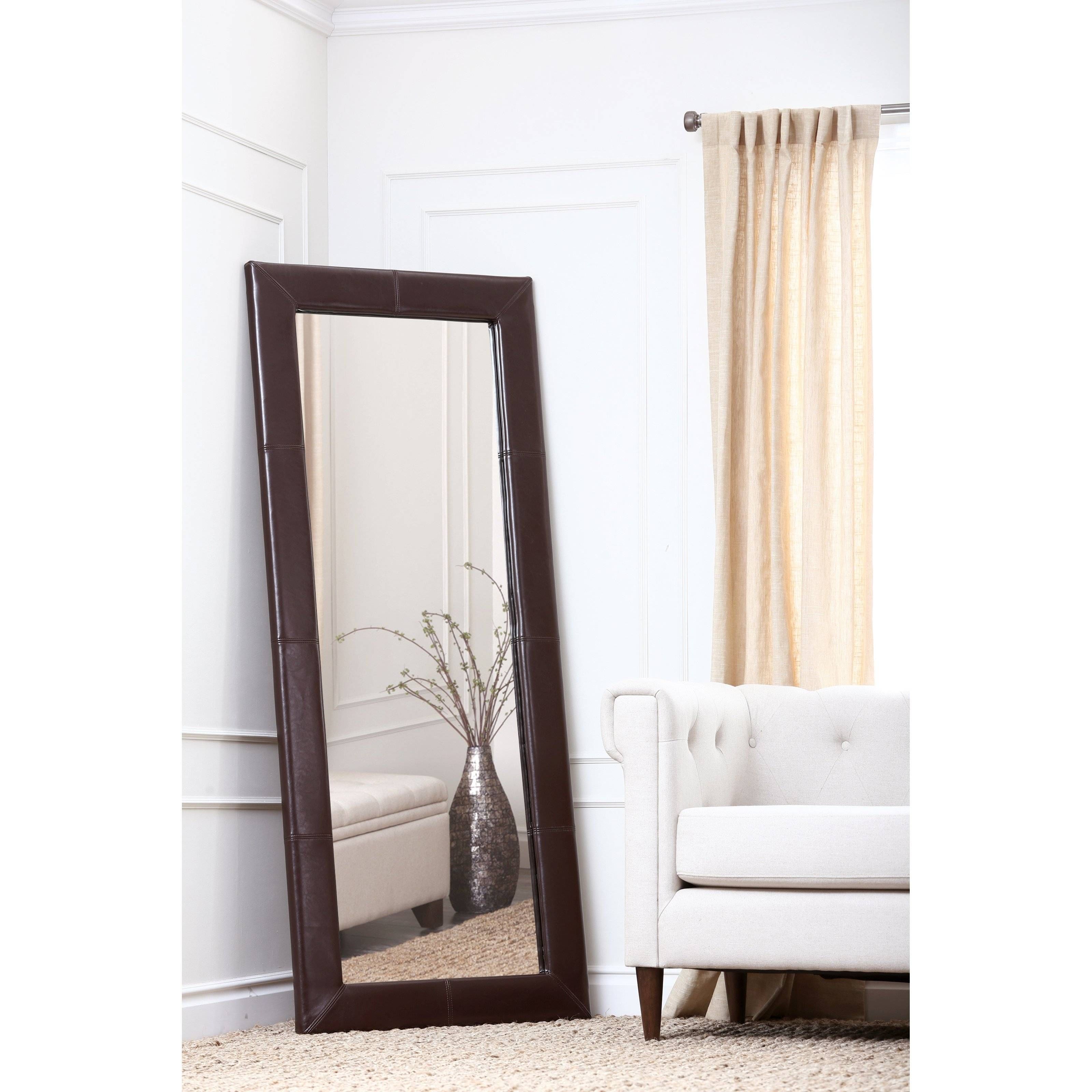 Large Leather Floor Mirror – Black – 31w X 70h In (View 11 of 15)