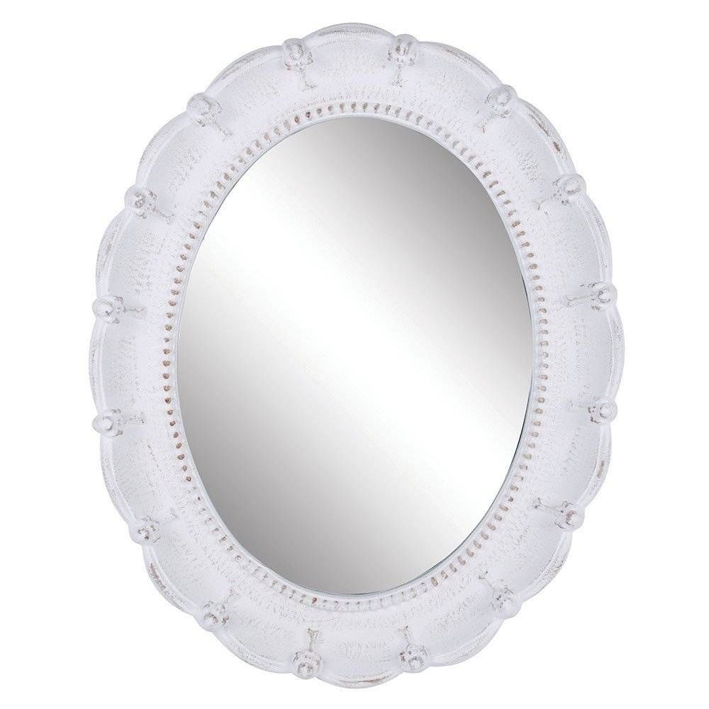 Mirror : 30 Amazing Diy Decorative Mirrors Amazing Antique White In White Oval Wall Mirrors (View 11 of 15)