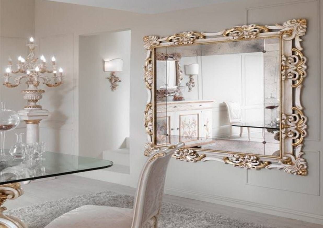 Mirror : 8 Beautiful Large Ornate Mirrors Lotusep For Large White With Large White Antique Mirrors (View 11 of 15)